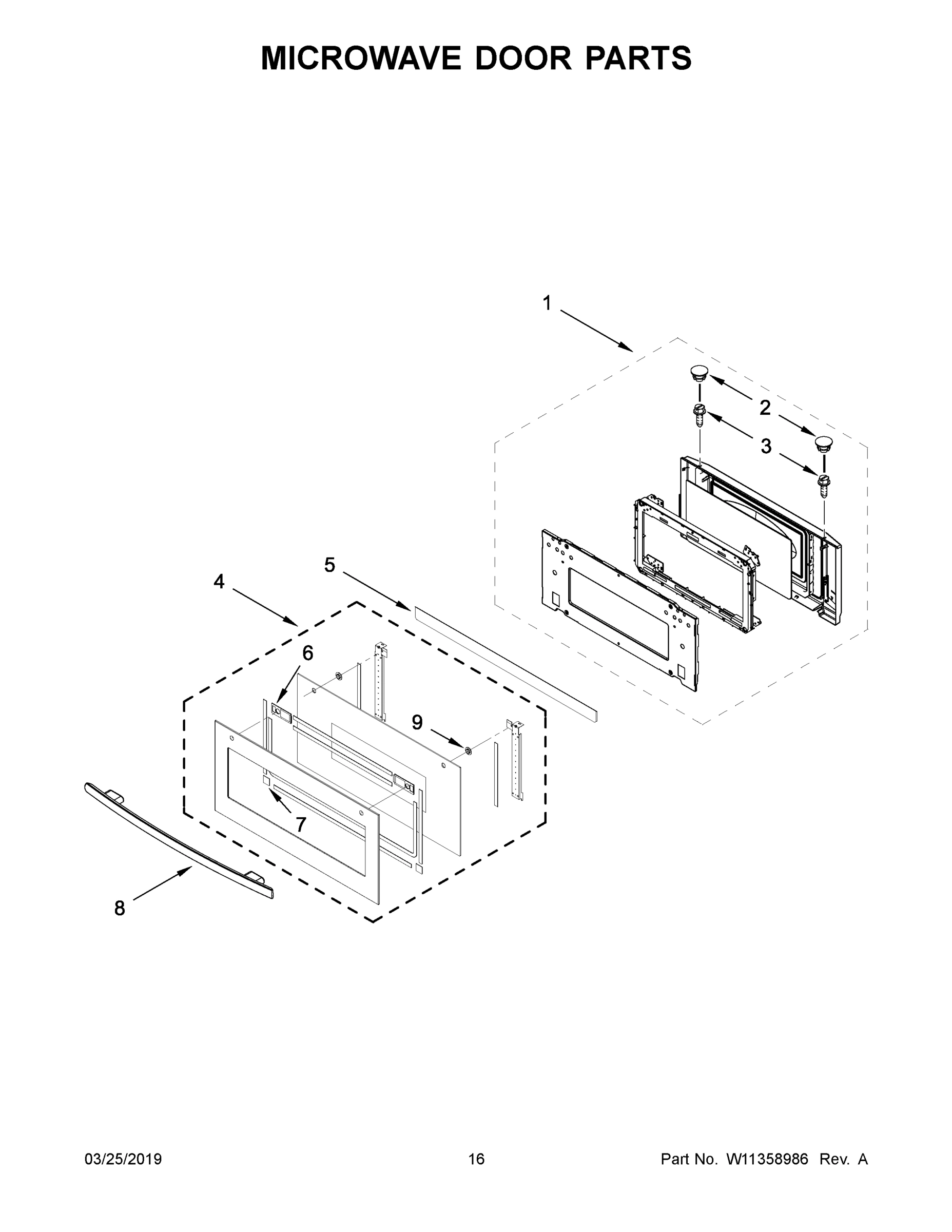 09 - MICROWAVE DOOR PARTS