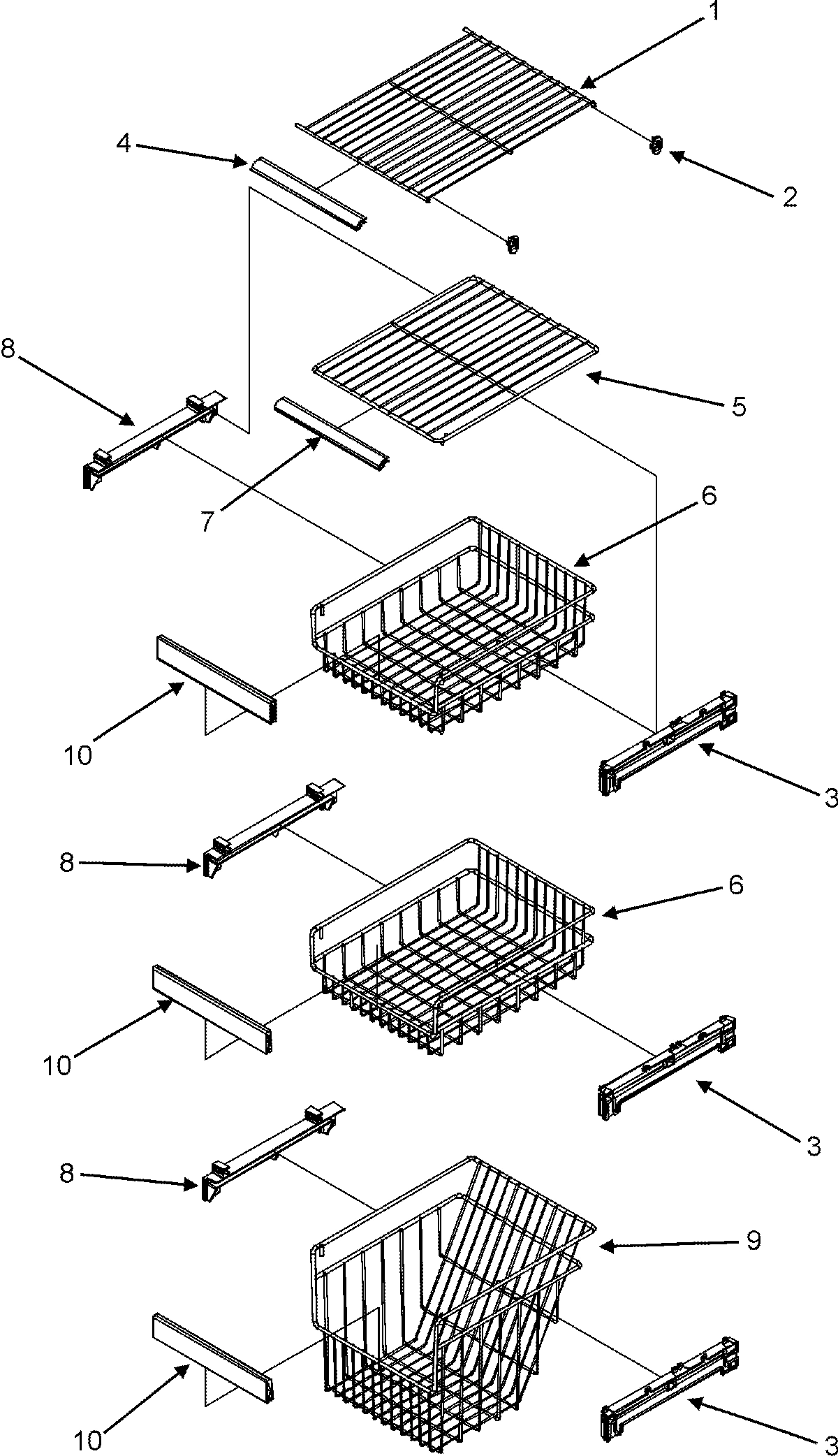 10 - FREEZER SHELVES