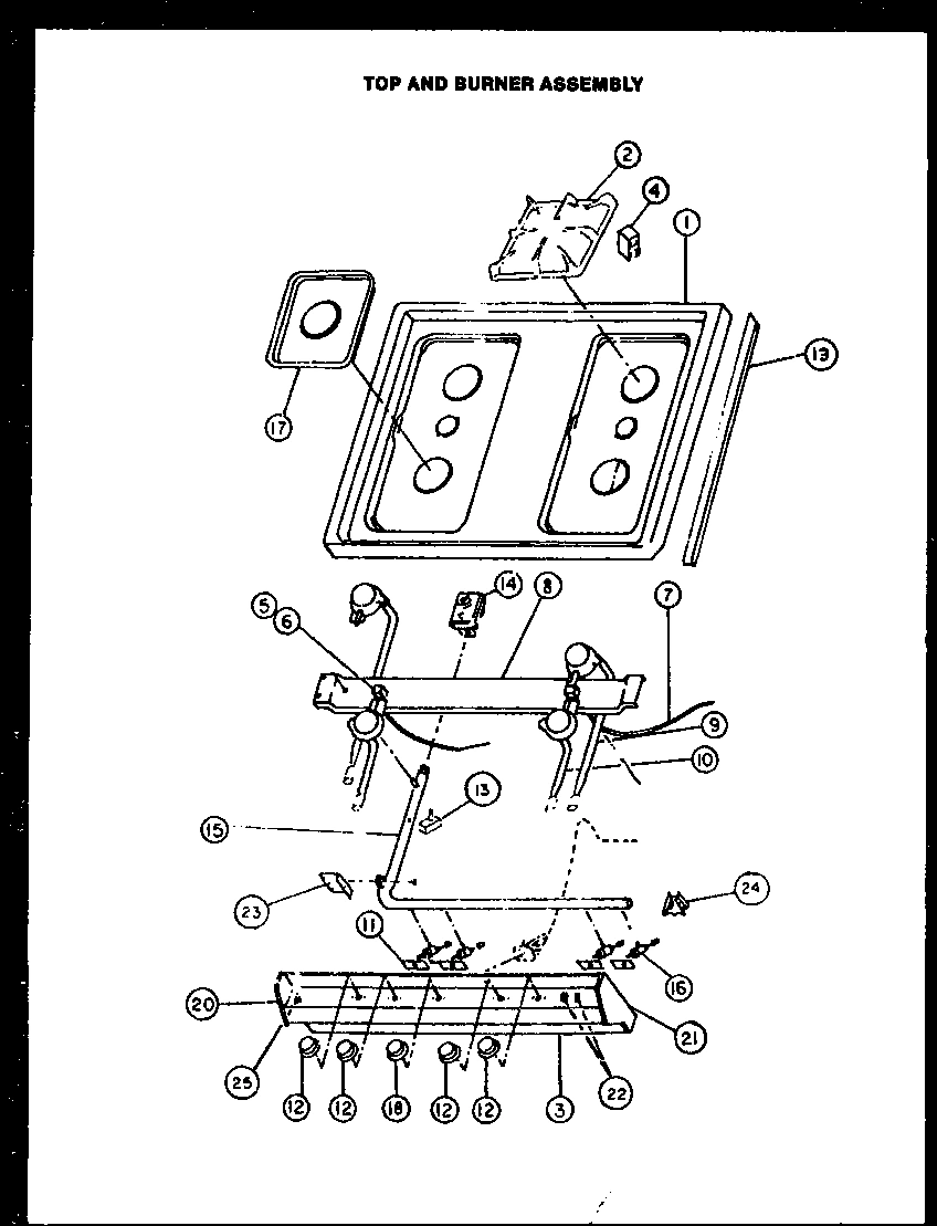 06 - TOP AND BURNER ASSY