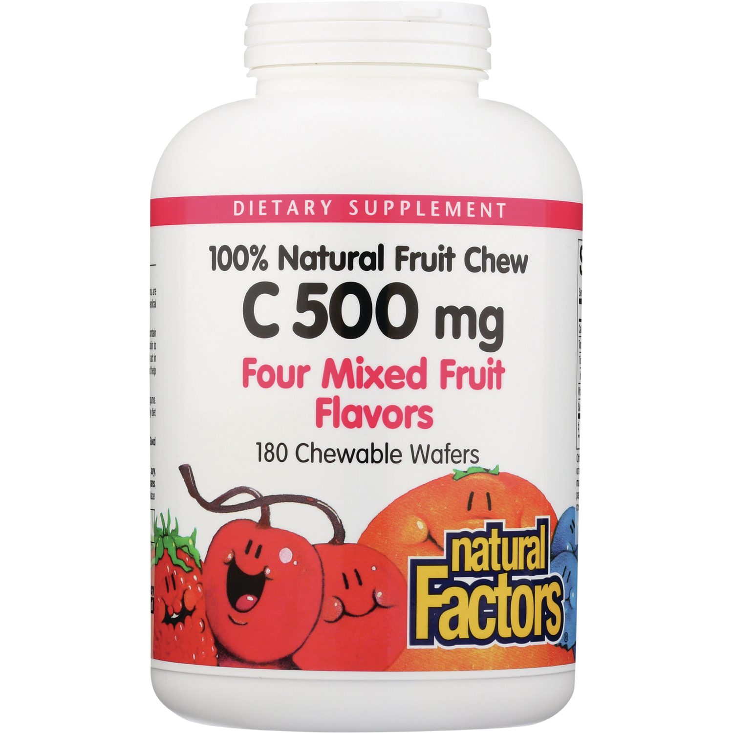 Natural Factors Vitamin C Mixed Fruit | 500 mg | 180 Wafers