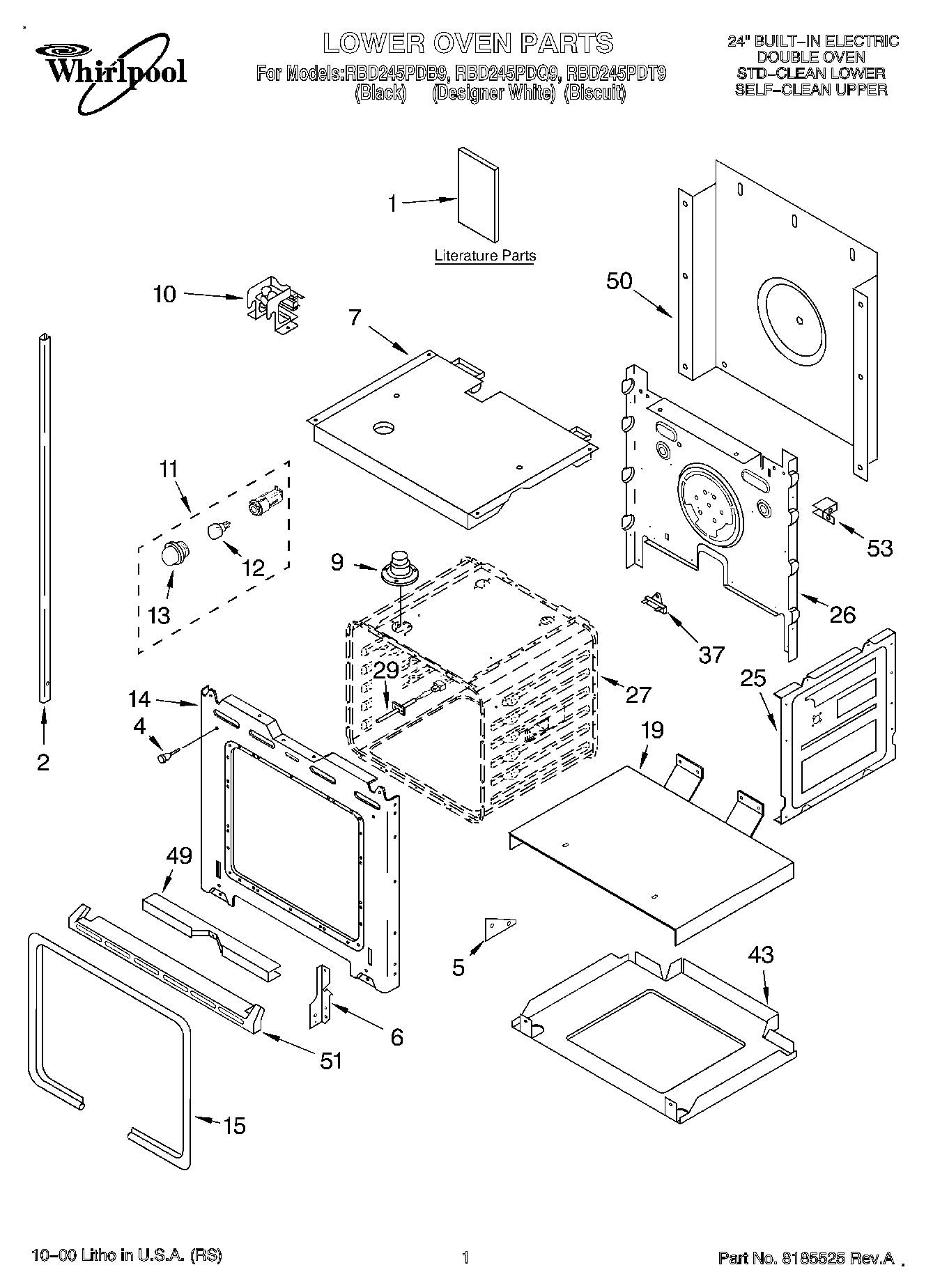 01 - LOWER OVEN, LITERATURE