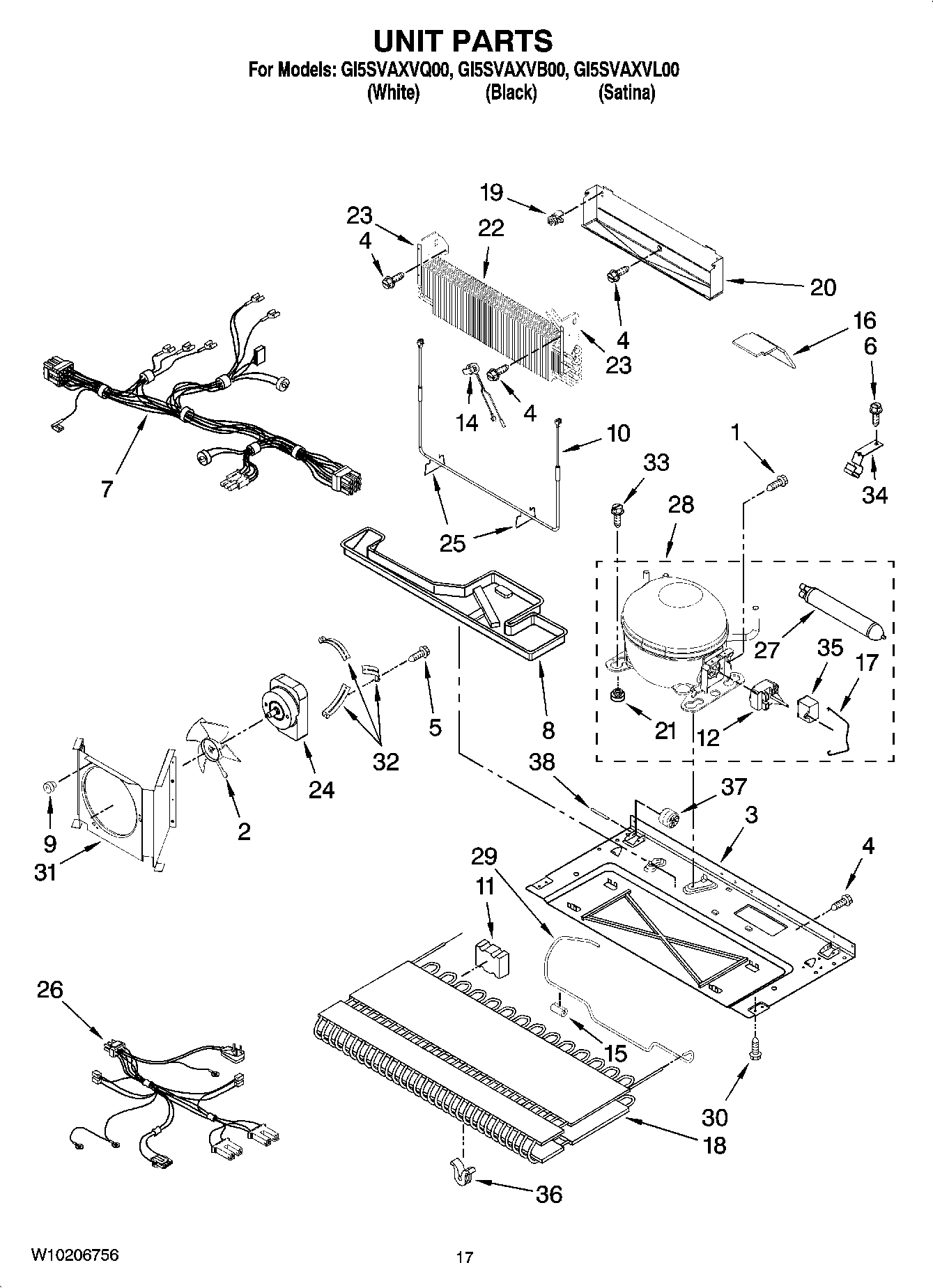 10 - UNIT PARTS, OPTIONAL PARTS (NOT INCLUDED)