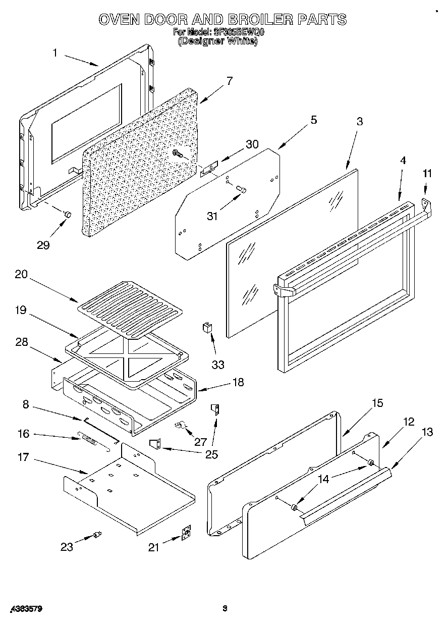 02 - OVEN DOOR AND BROILER