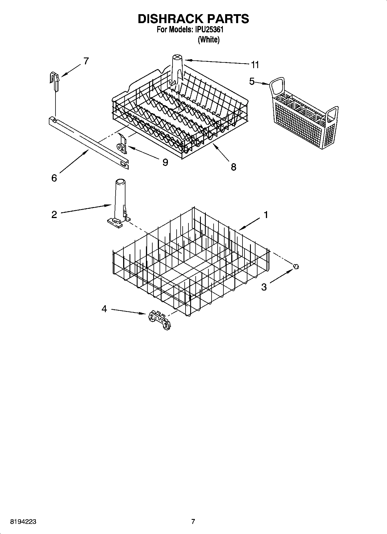 06 - DISHRACK PARTS, OPTIONAL PARTS (NOT INCLUDED)