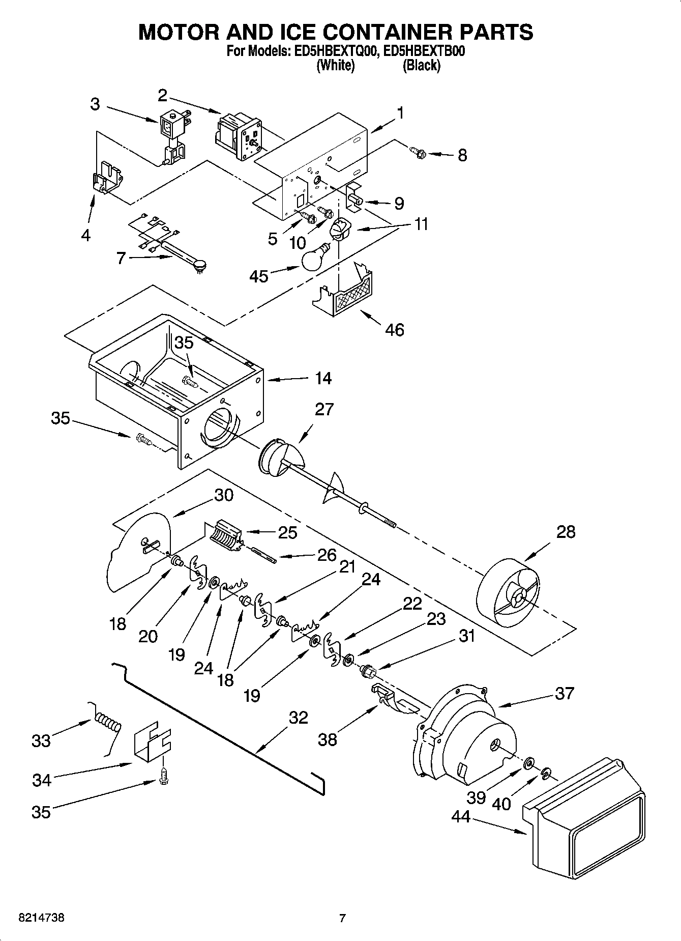 05 - MOTOR AND ICE CONTAINER PARTS