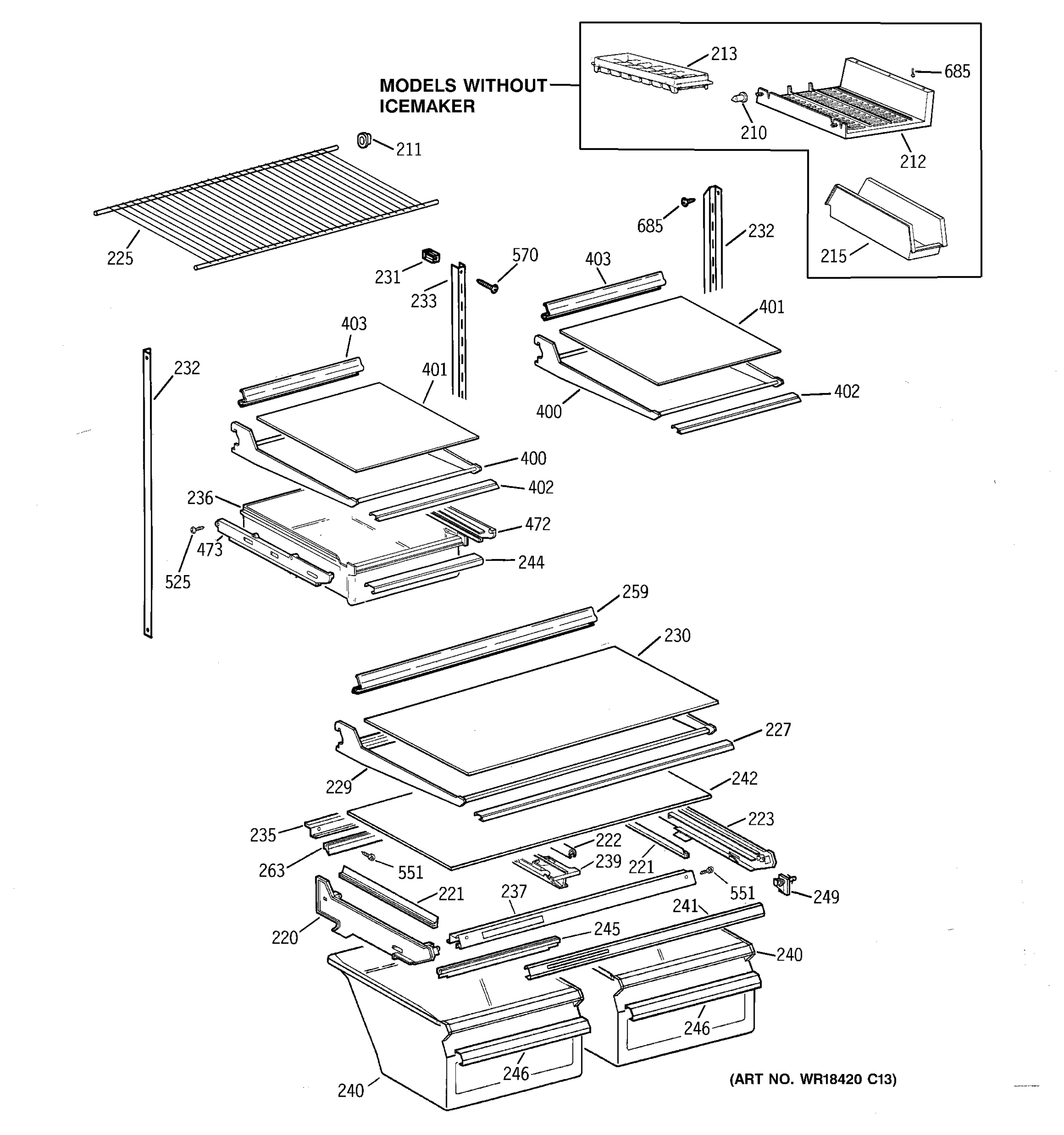 SHELVES & DRAWERS