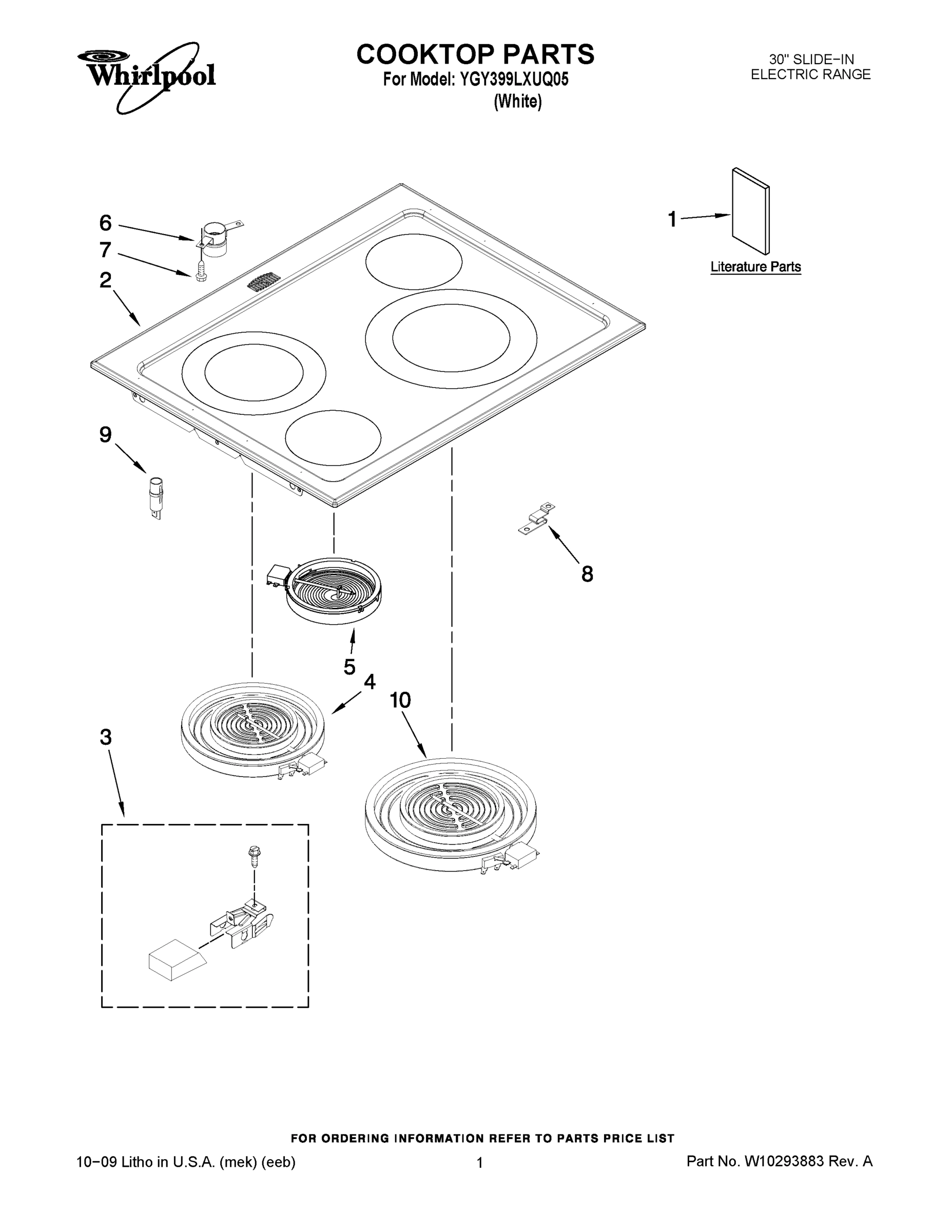 01 - COOKTOP PARTS
