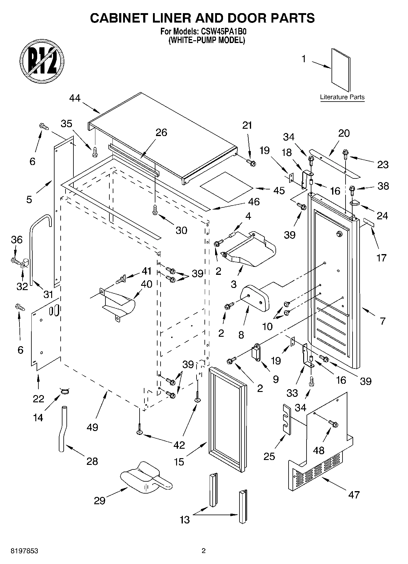 02 - CABINET LINER AND DOOR, LITERATURE