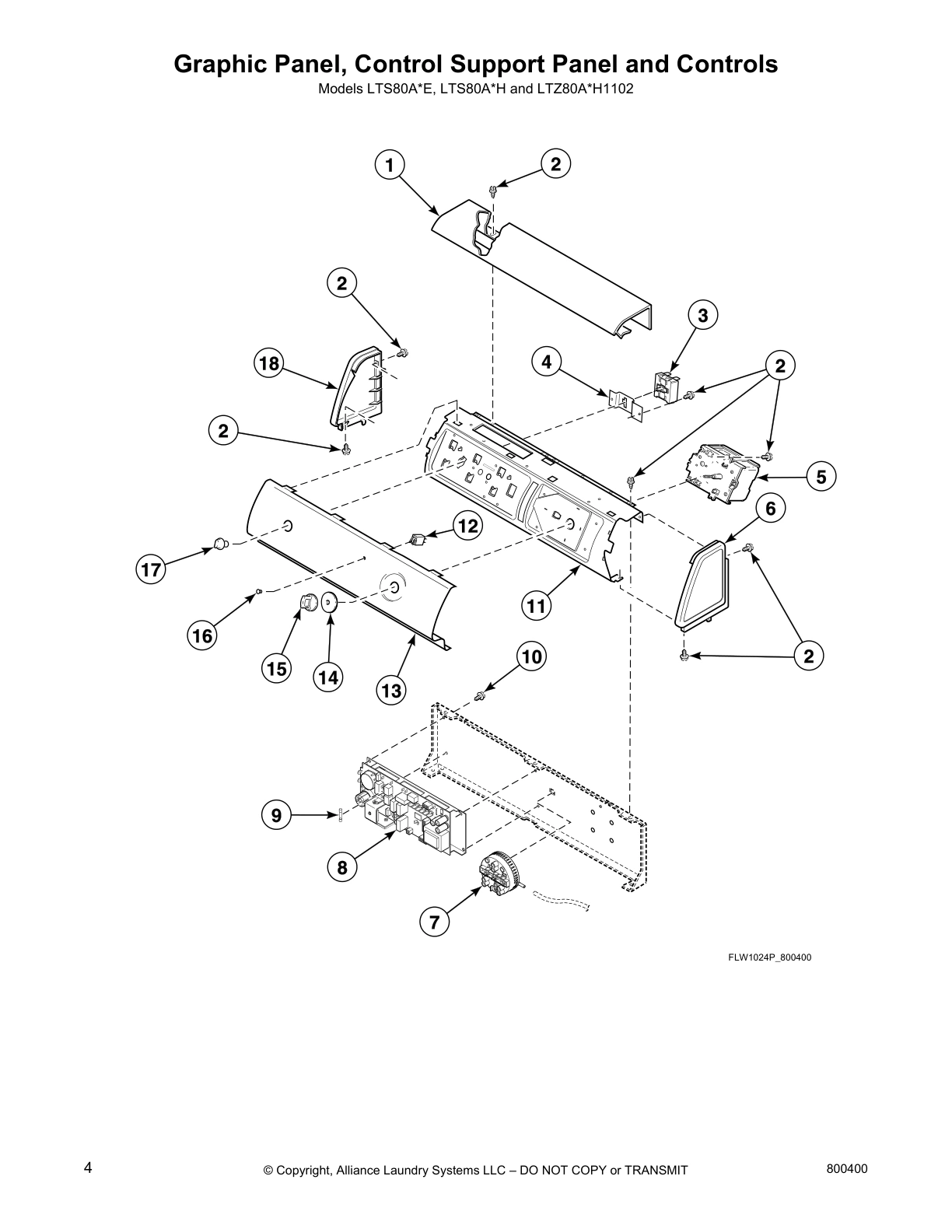 Graphic Panel, Control Support Panel and Controls