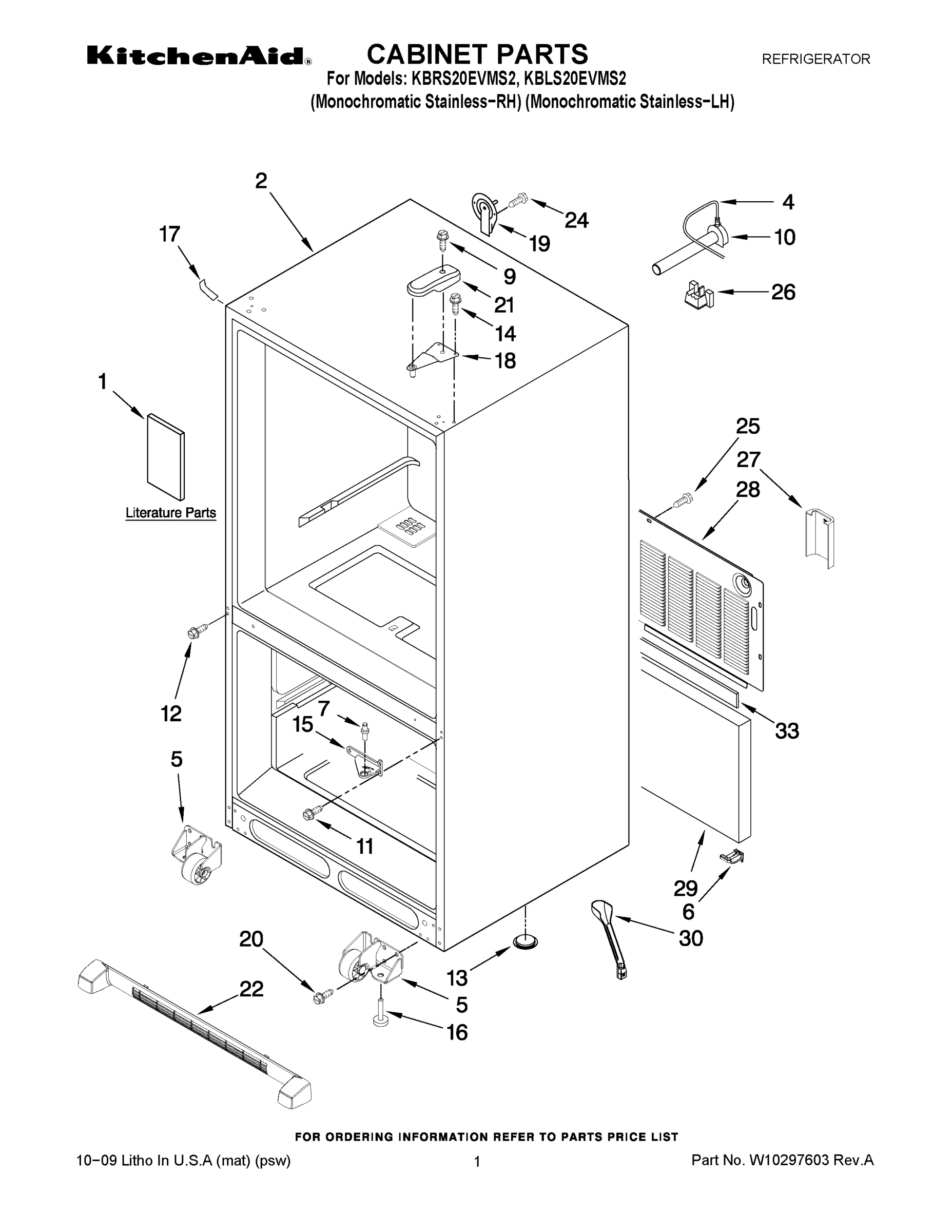 01 - CABINET PARTS