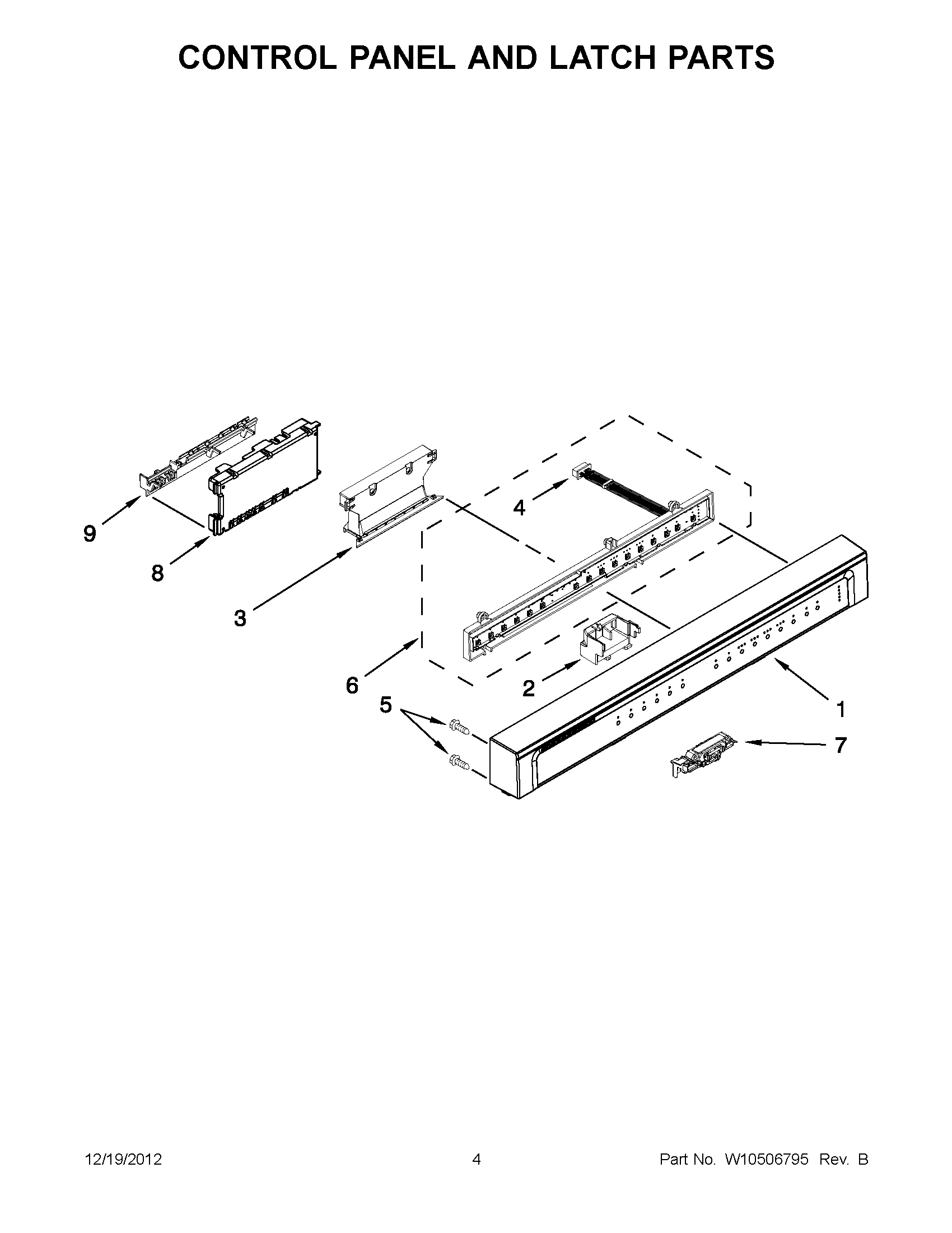 02 - CONTROL PANEL AND LATCH PARTS