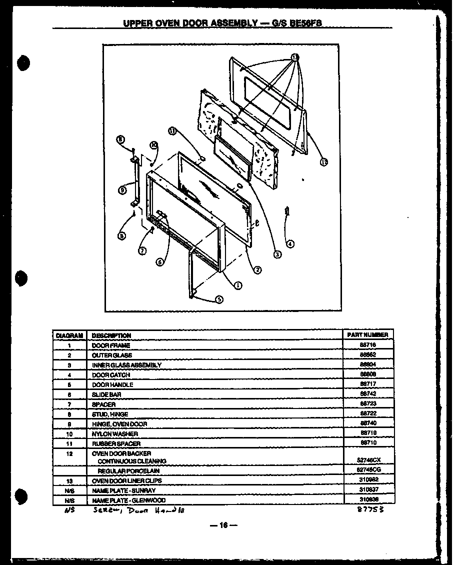 08 - UPPER OVEN DOOR ASSY
