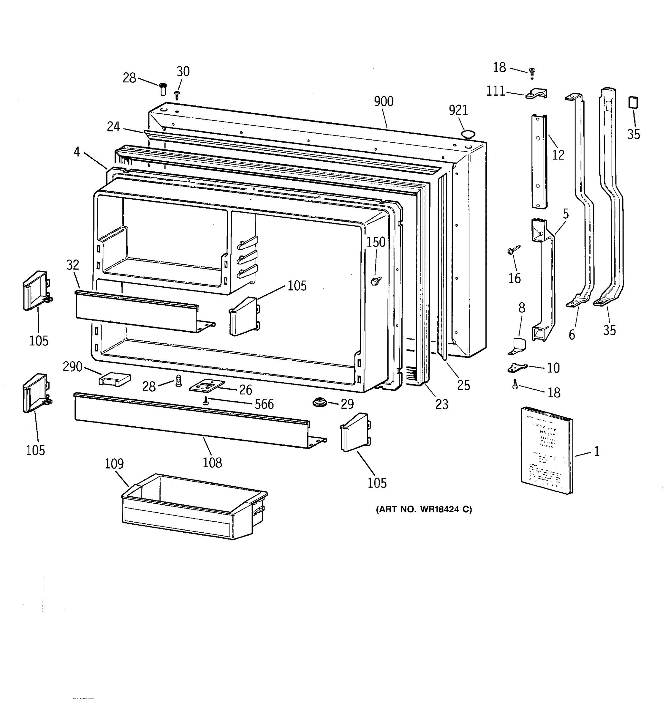 FREEZER DOOR