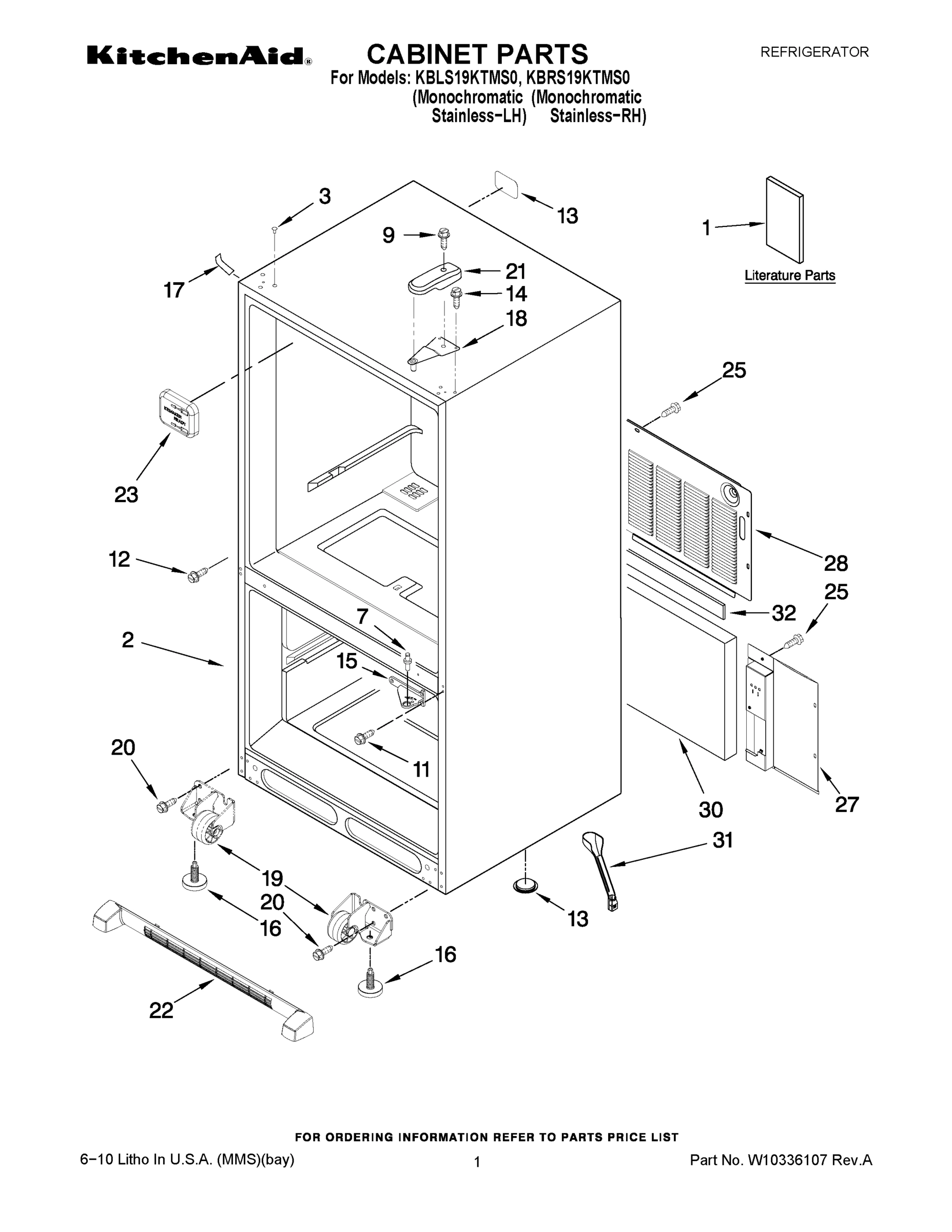 01 - CABINET PARTS