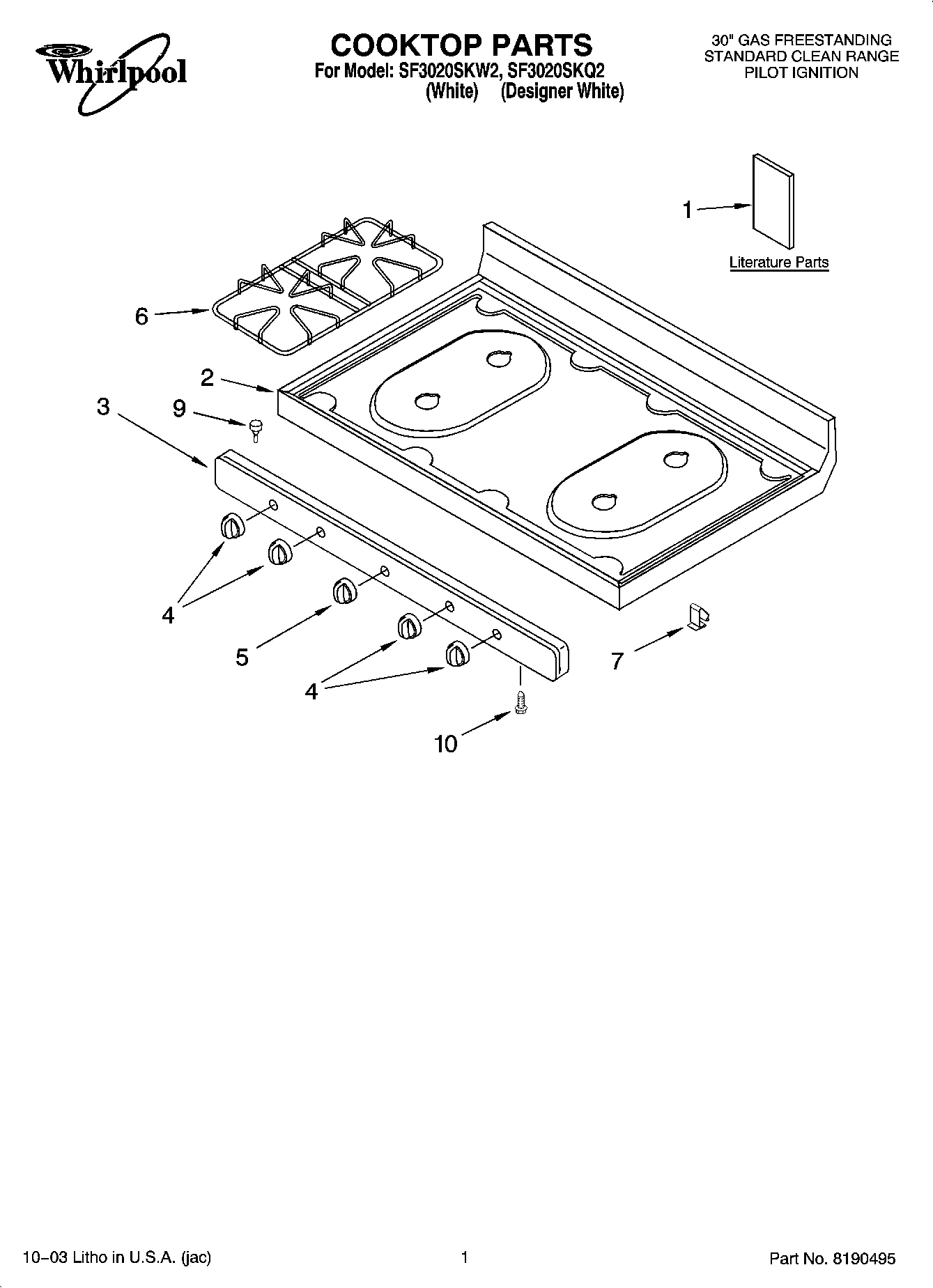 01 - COOKTOP PARTS