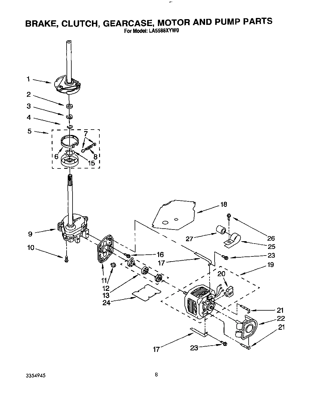 07 - BRAKE, CLUTCH, GEARCASE, MOTOR AND PUMP