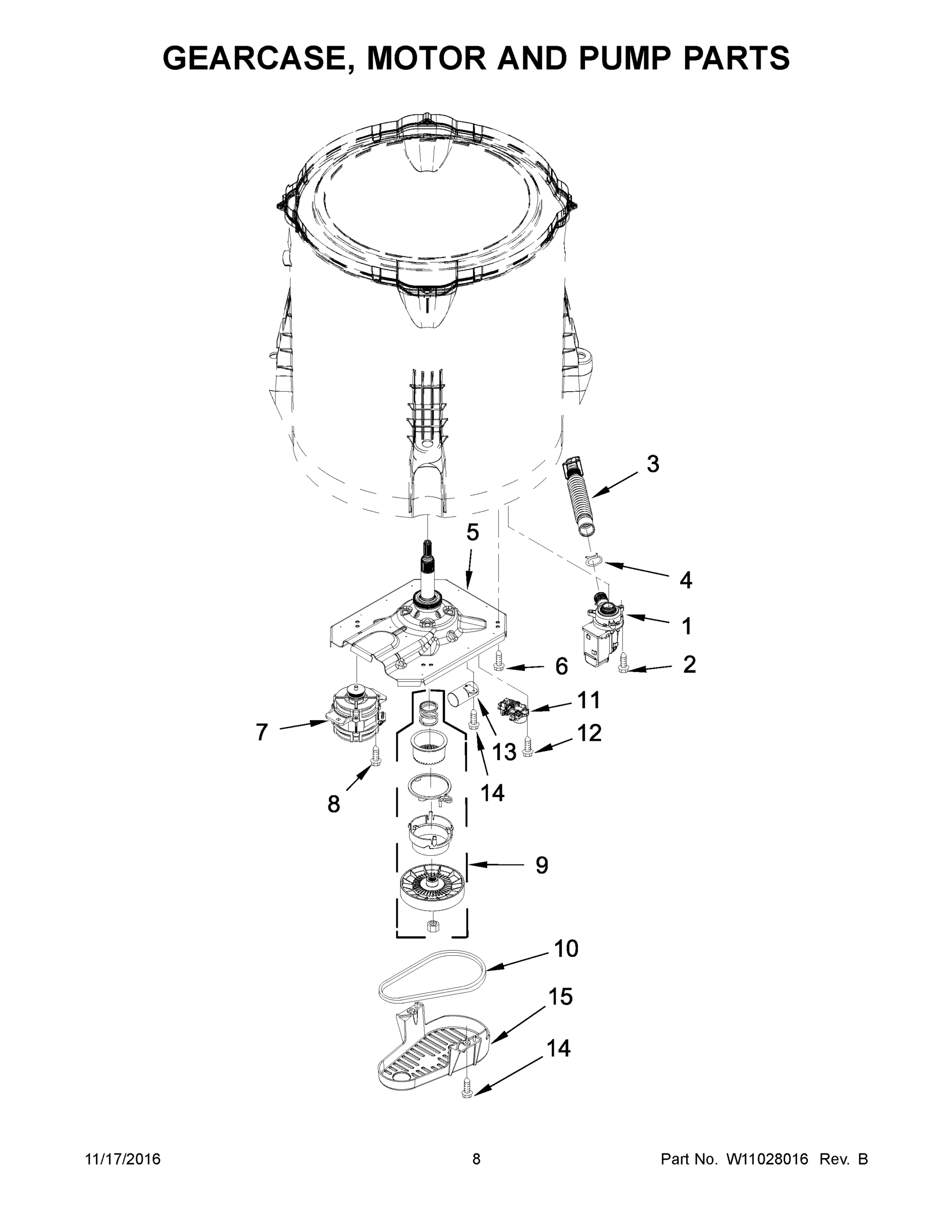 05 - GEARCASE, MOTOR AND PUMP PARTS