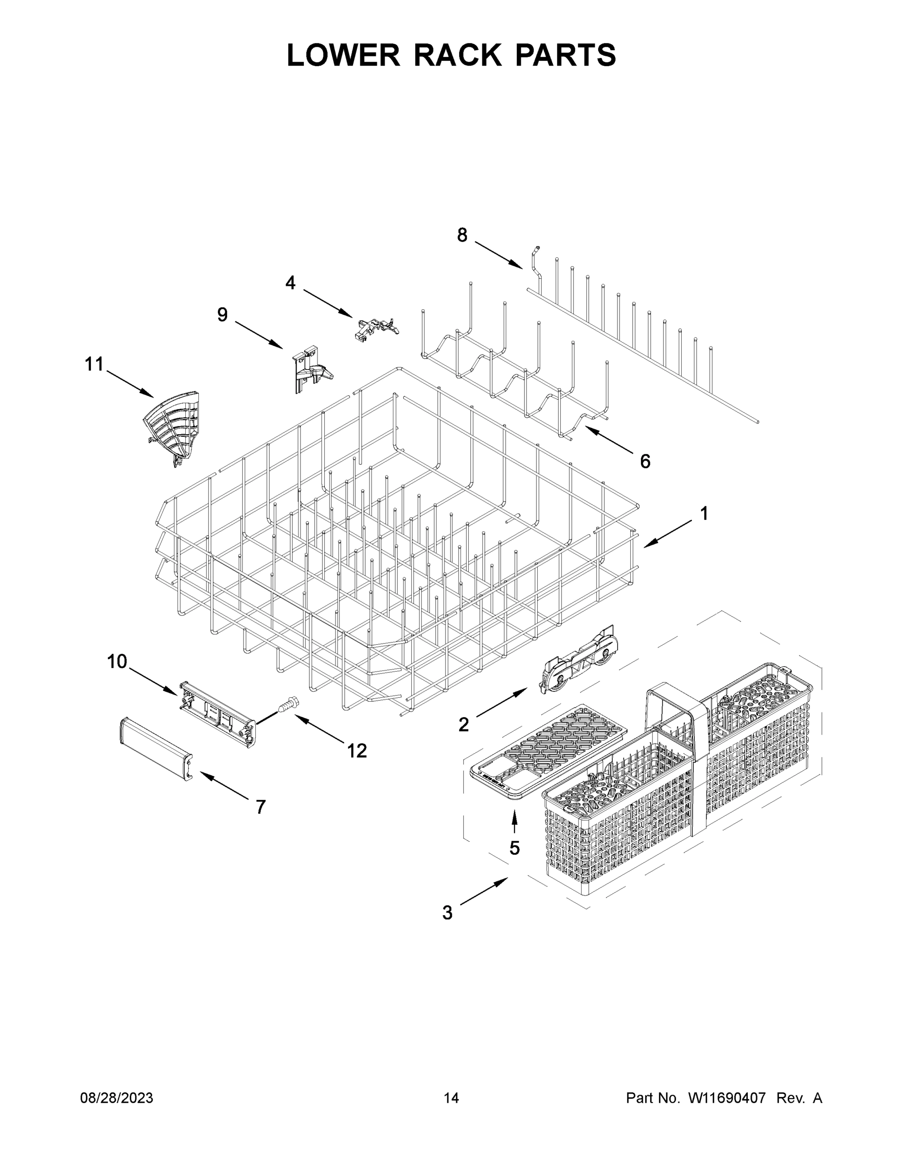 08 - LOWER RACK PARTS