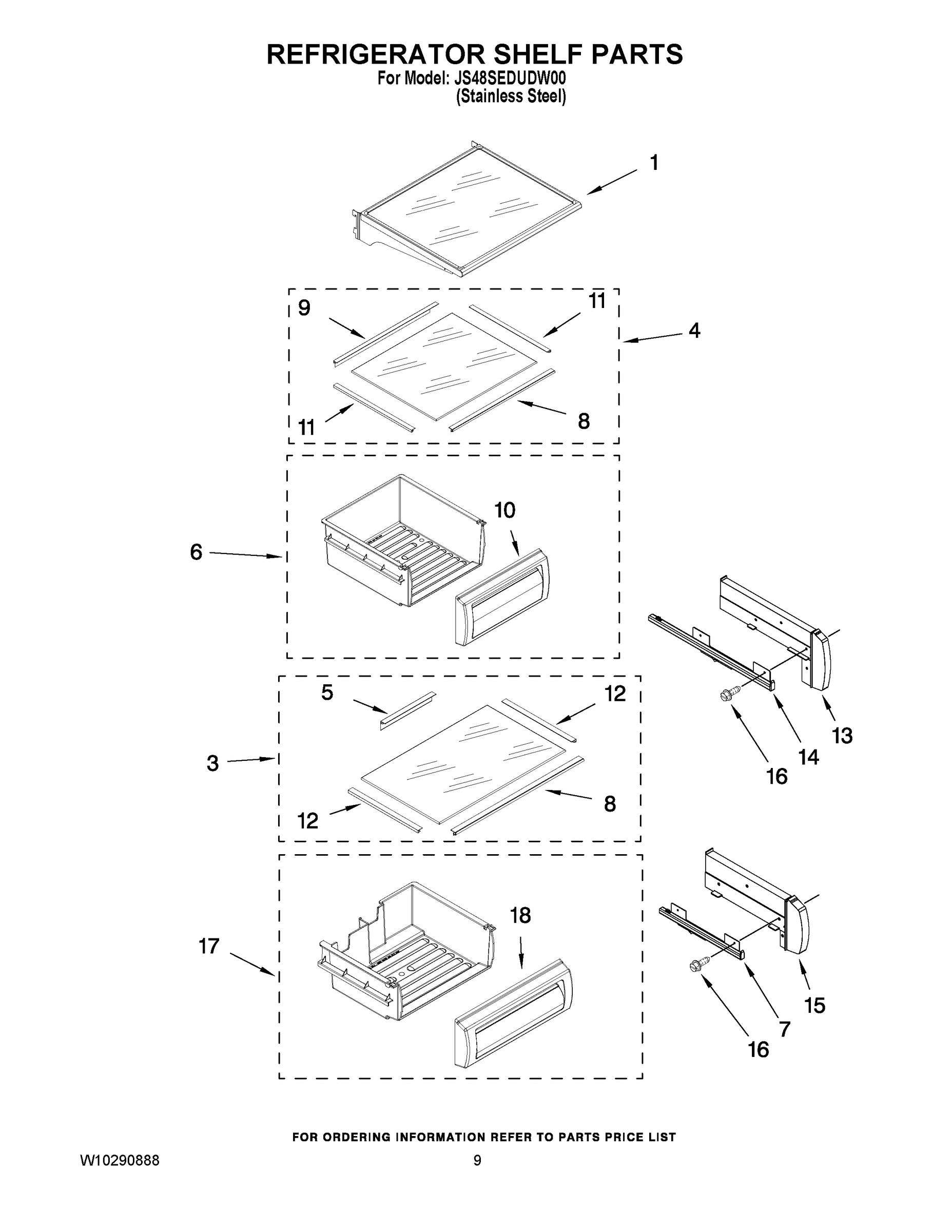 07 - REFRIGERATOR SHELF PARTS