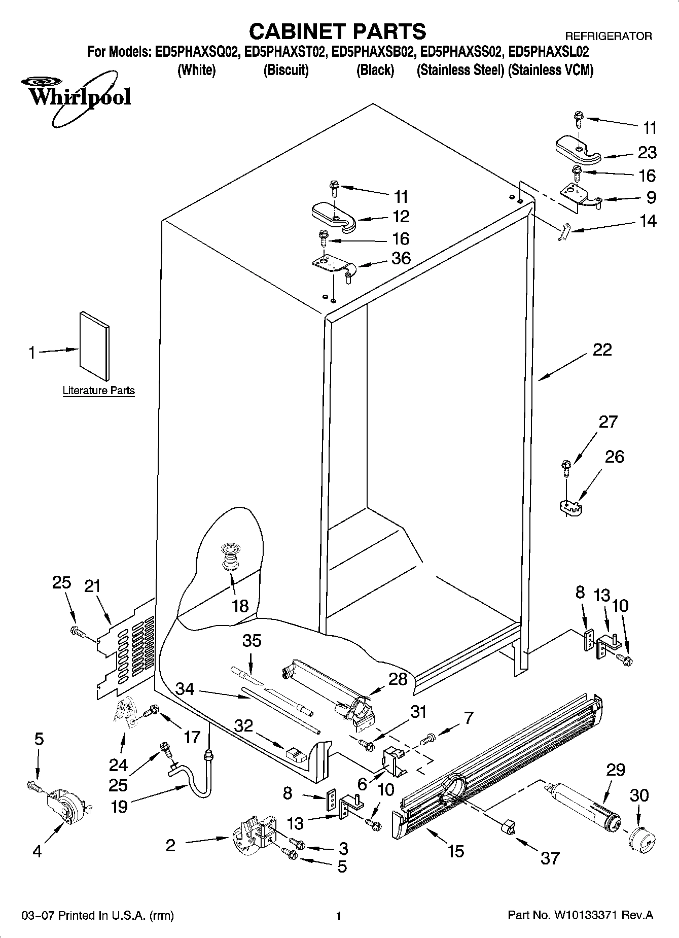 01 - CABINET PARTS