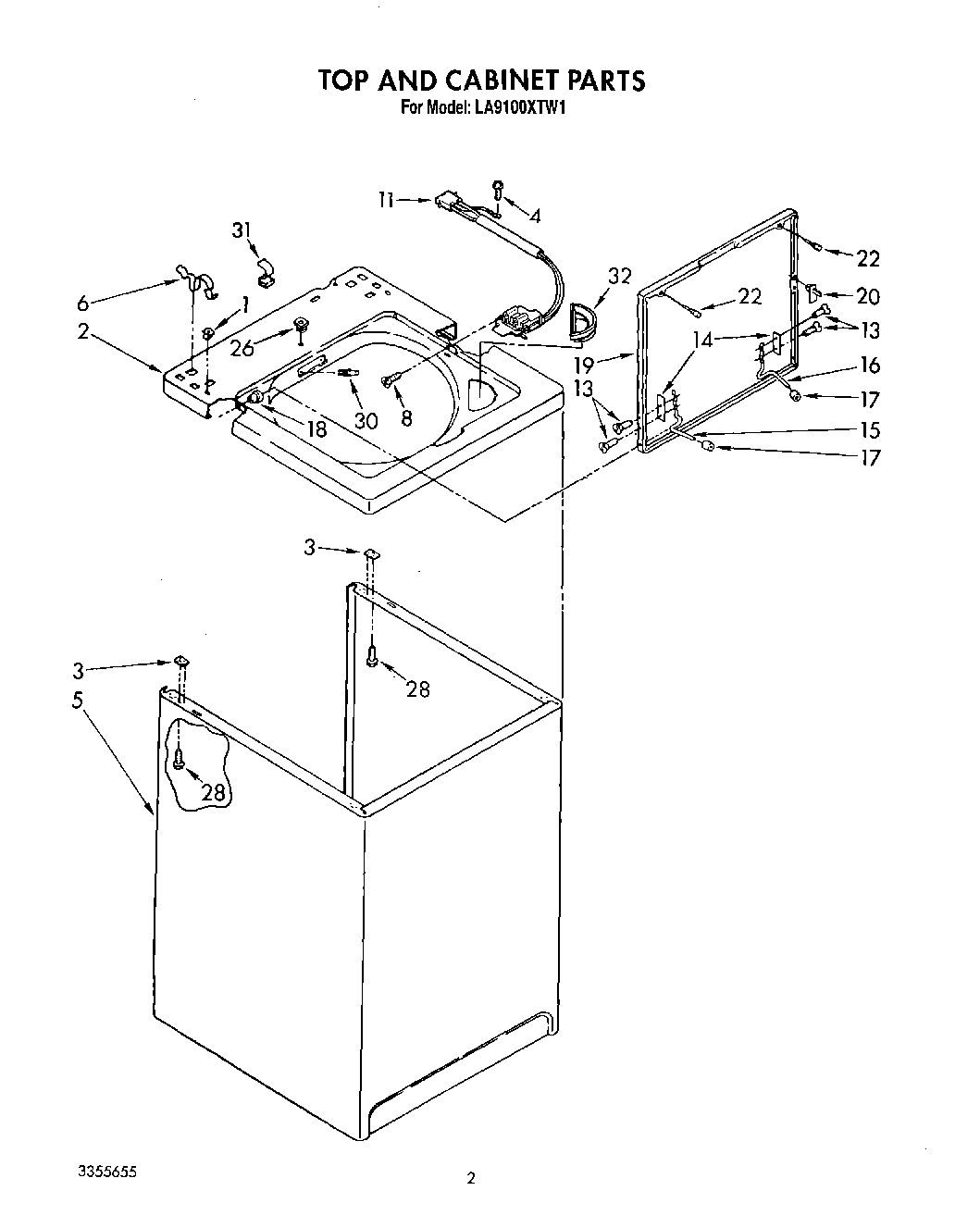 02 - TOP AND CABINET, LIT/OPTIONAL