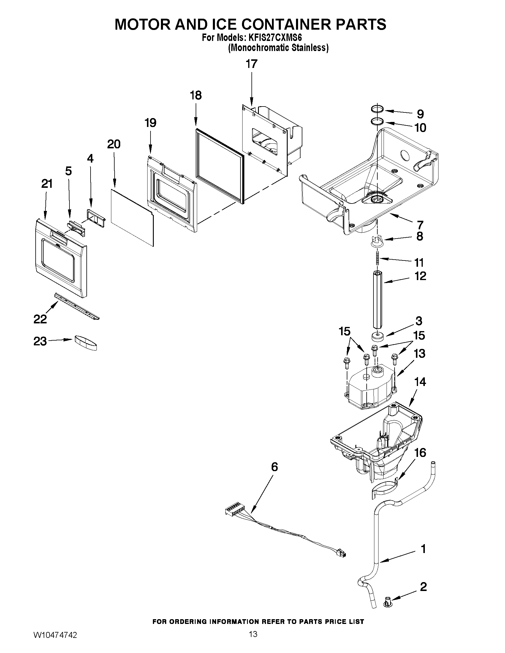 07 - MOTOR AND ICE CONTAINER PARTS