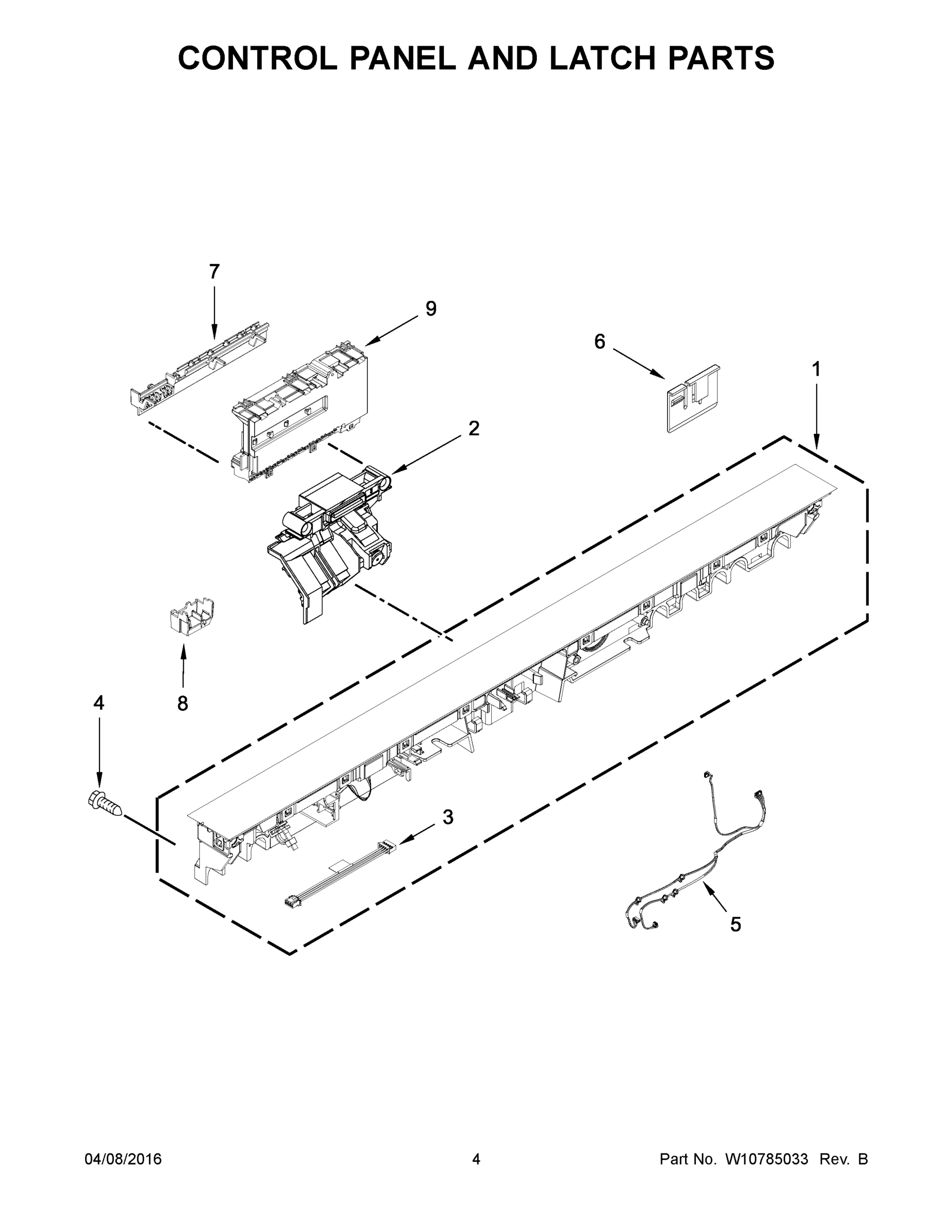 03 - CONTROL PANEL AND LATCH PARTS