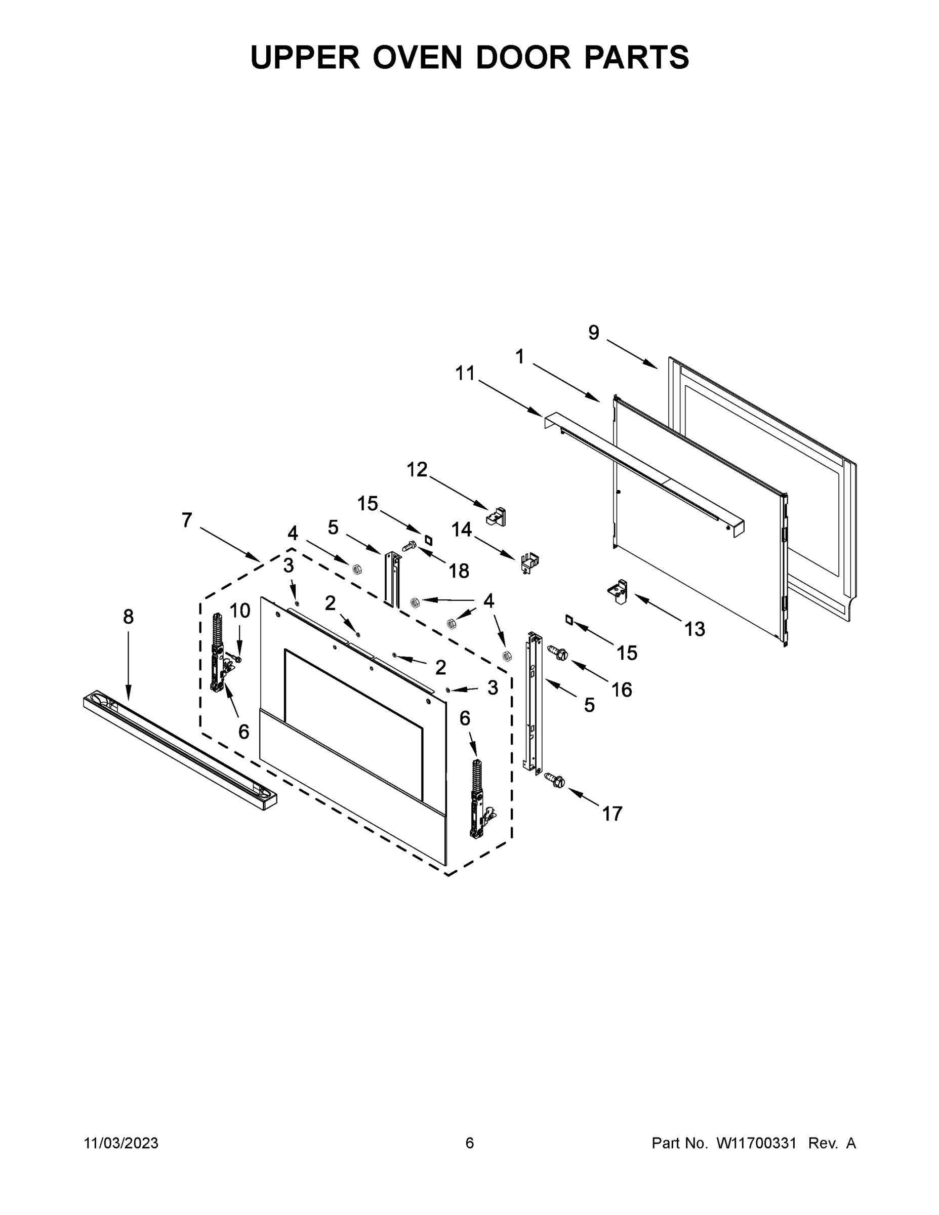 04 - UPPER OVEN DOOR PARTS