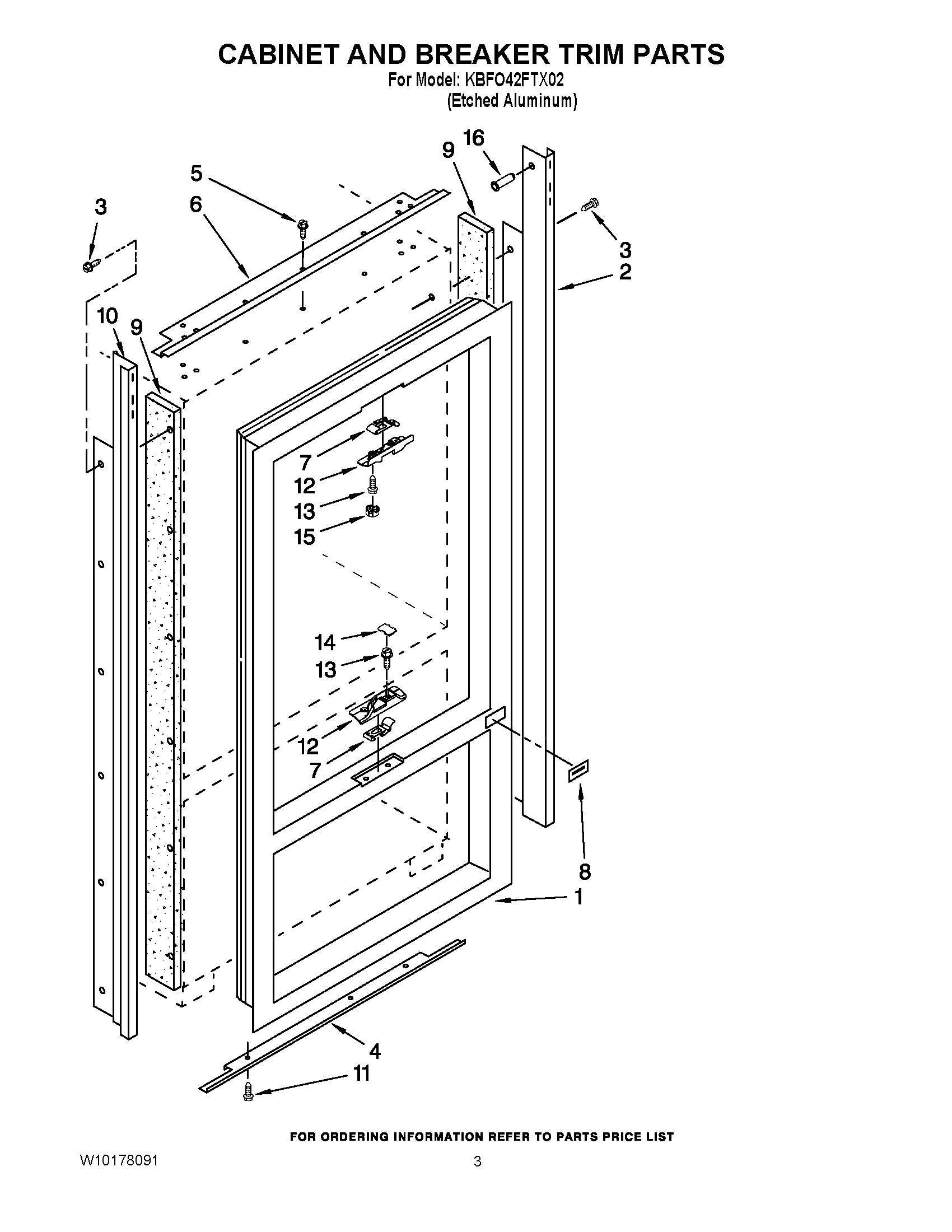 02 - CABINET AND BREAKER TRIM PARTS