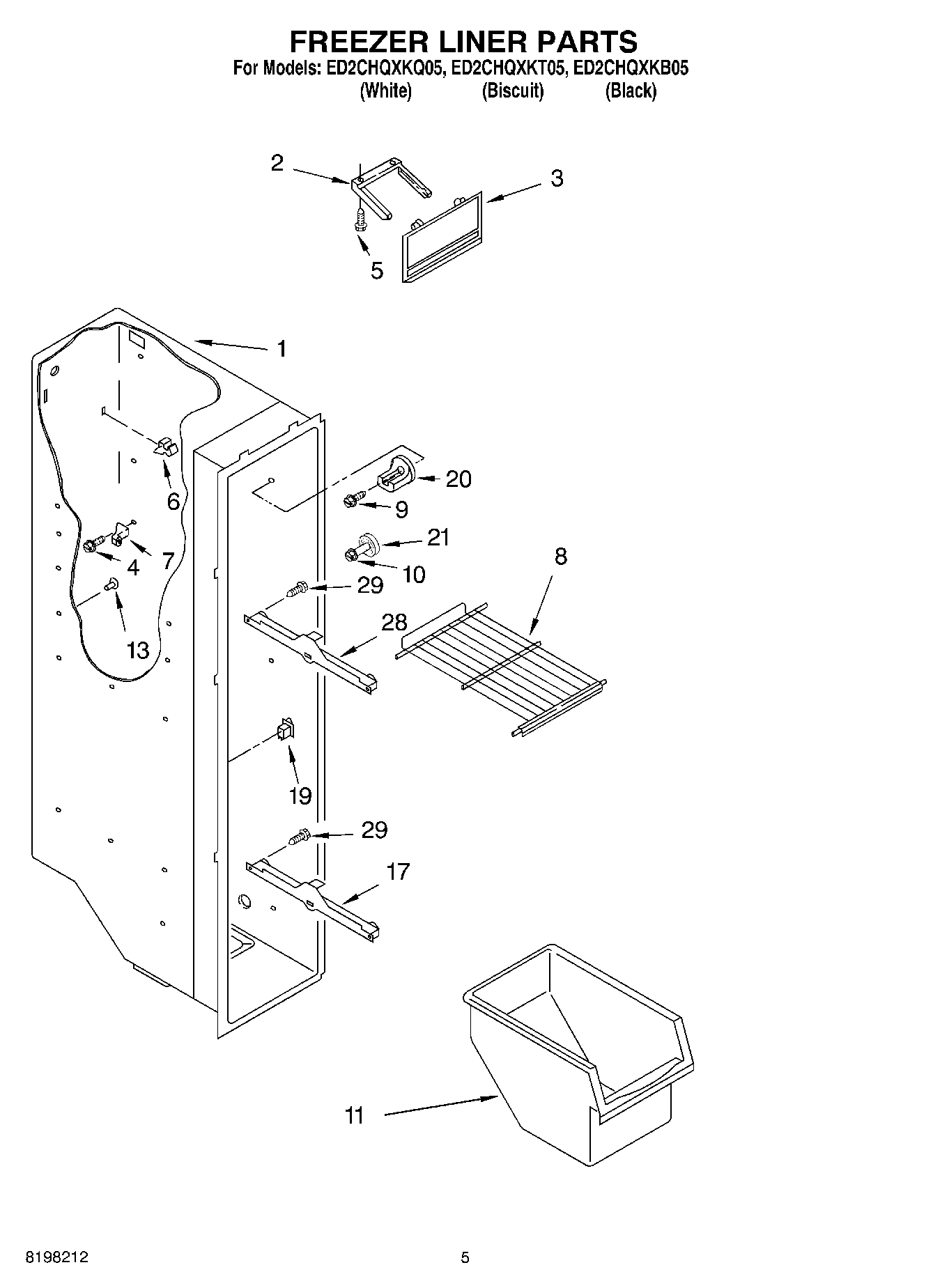 04 - FREEZER LINER PARTS
