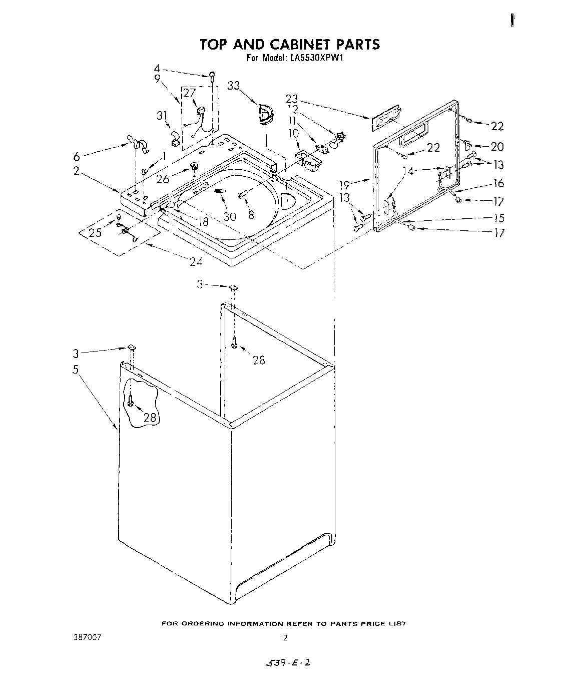 02 - TOP AND CABINET , LITERATURE AND OPTIONAL