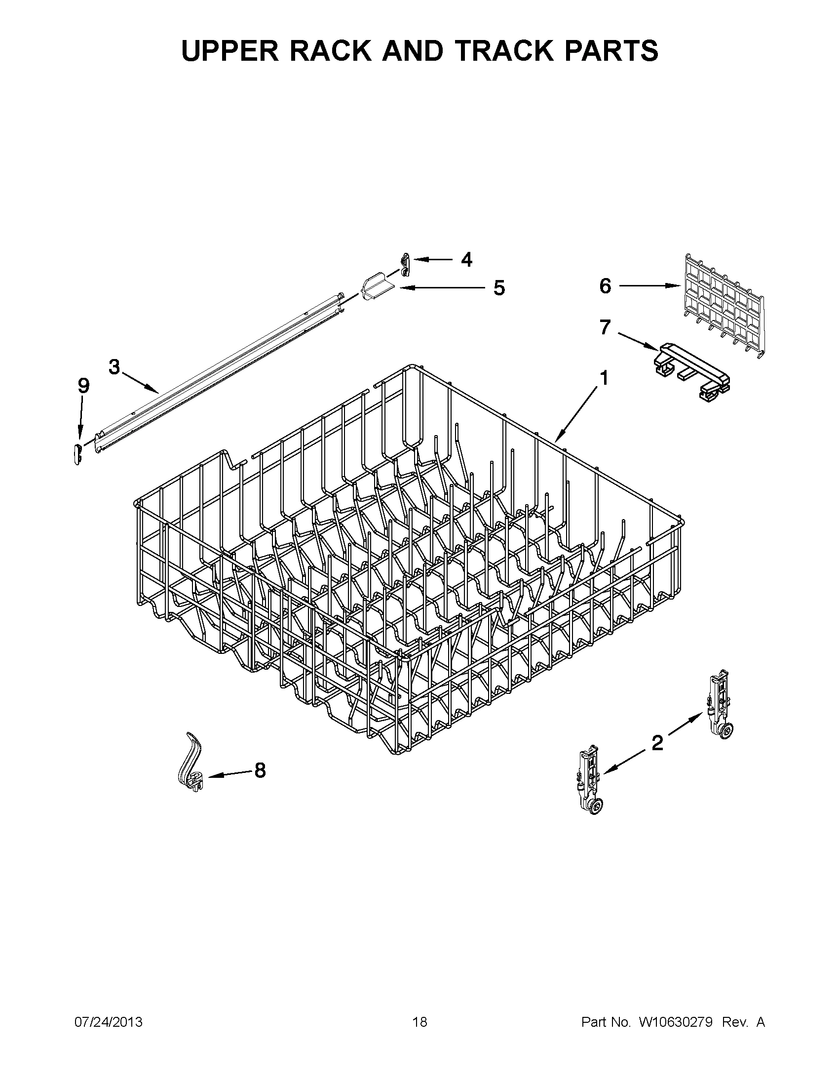 09 - UPPER RACK AND TRACK PARTS