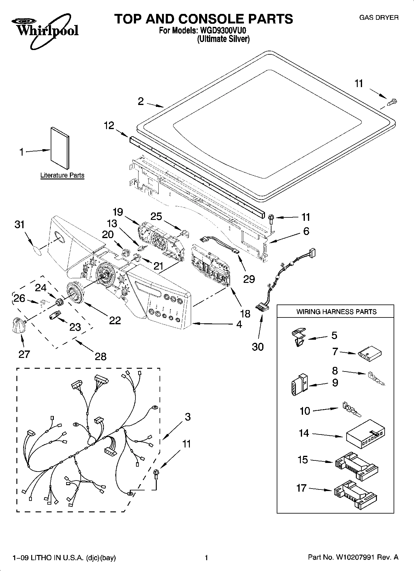 01 - TOP AND CONSOLE PARTS