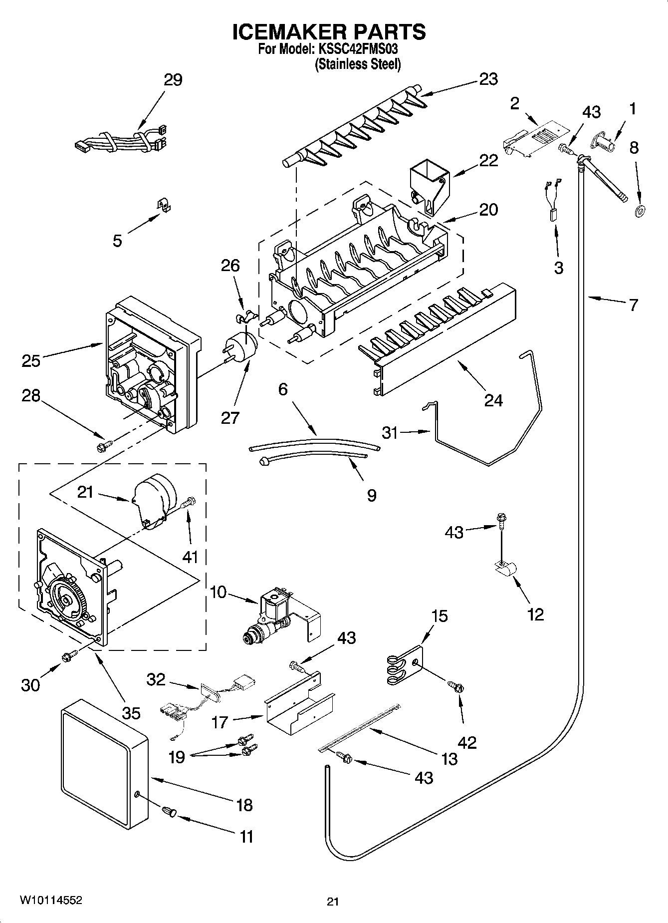 13 - ICEMAKER PARTS