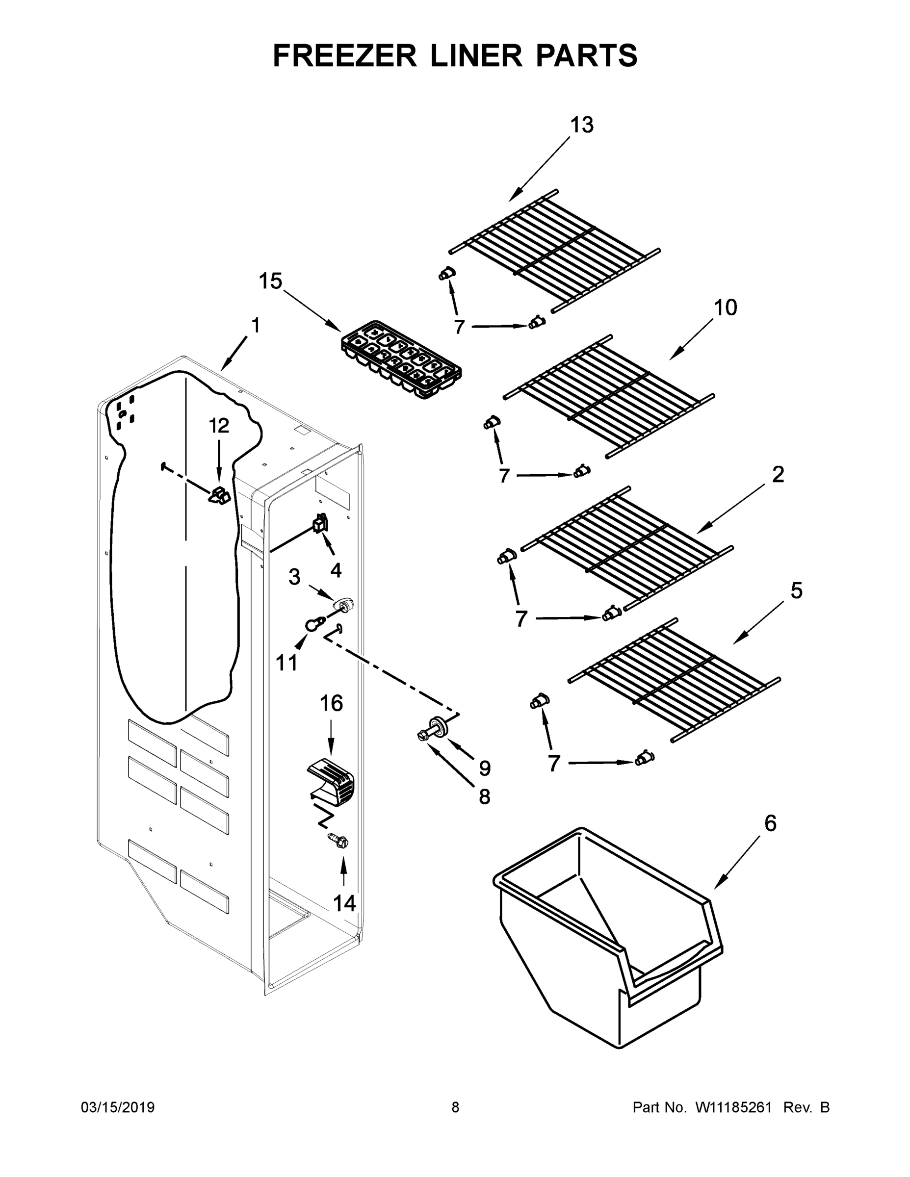 05 - FREEZER LINER PARTS