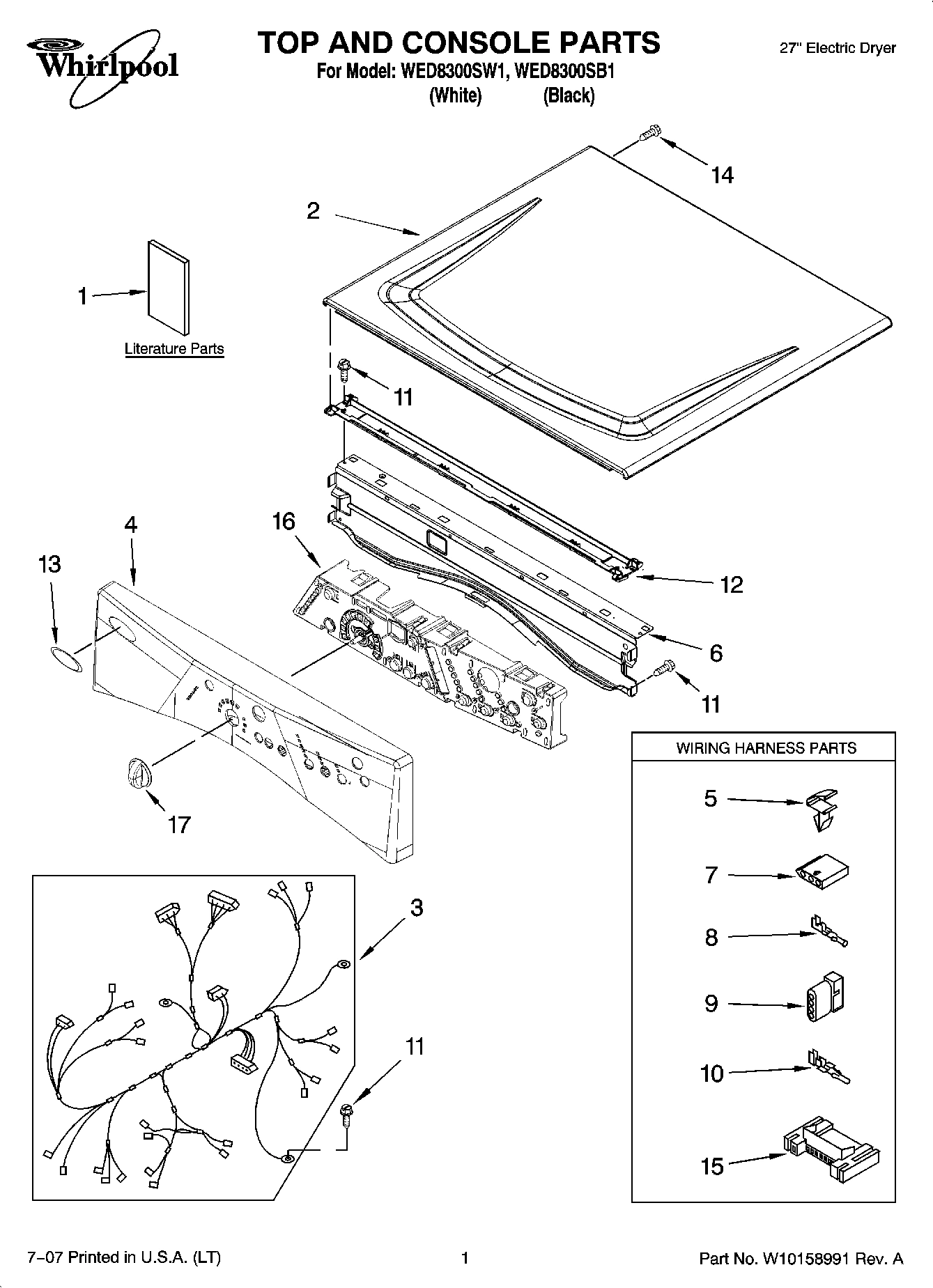 01 - TOP AND CONSOLE PARTS
