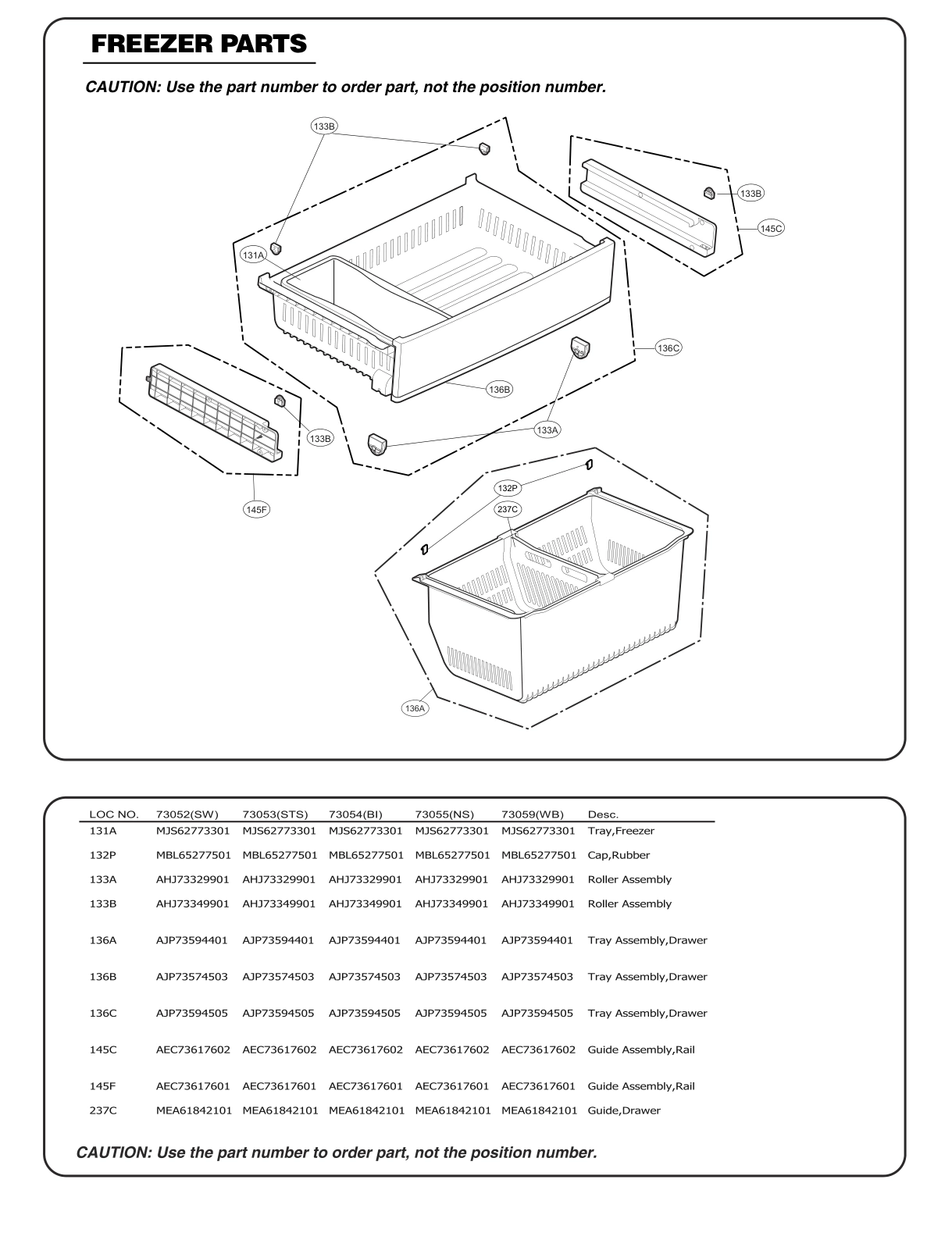 FREEZER PARTS