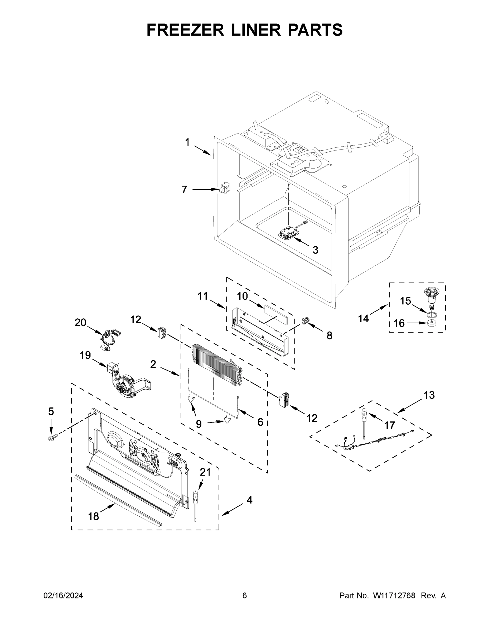 04 - FREEZER LINER PARTS