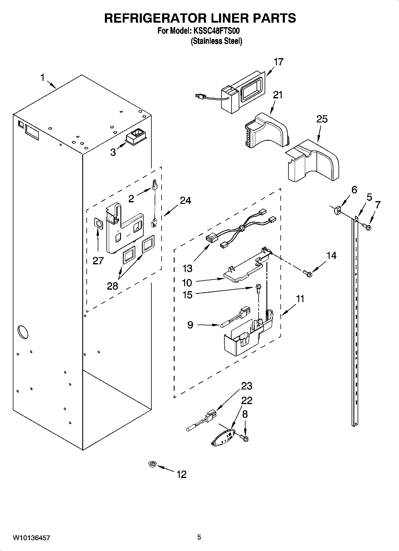04 - REFRIGERATOR LINER PARTS
