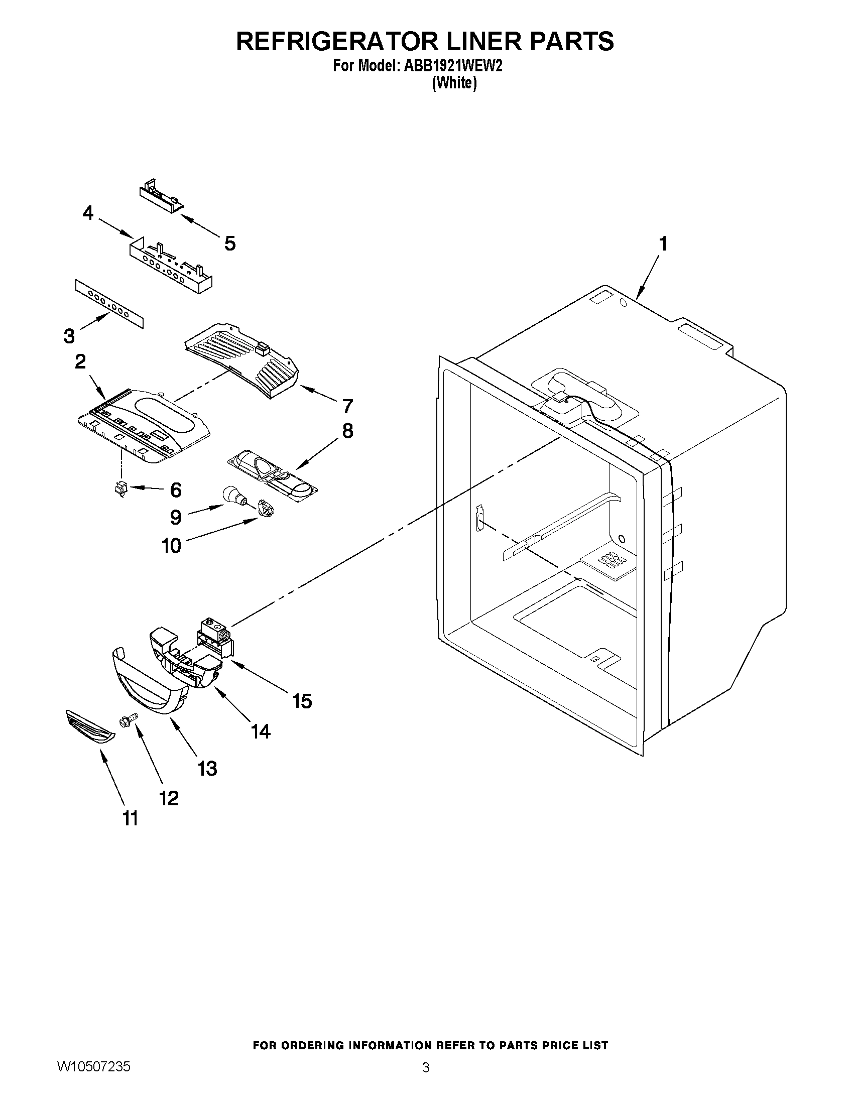 02 - REFRIGERATOR LINER PARTS