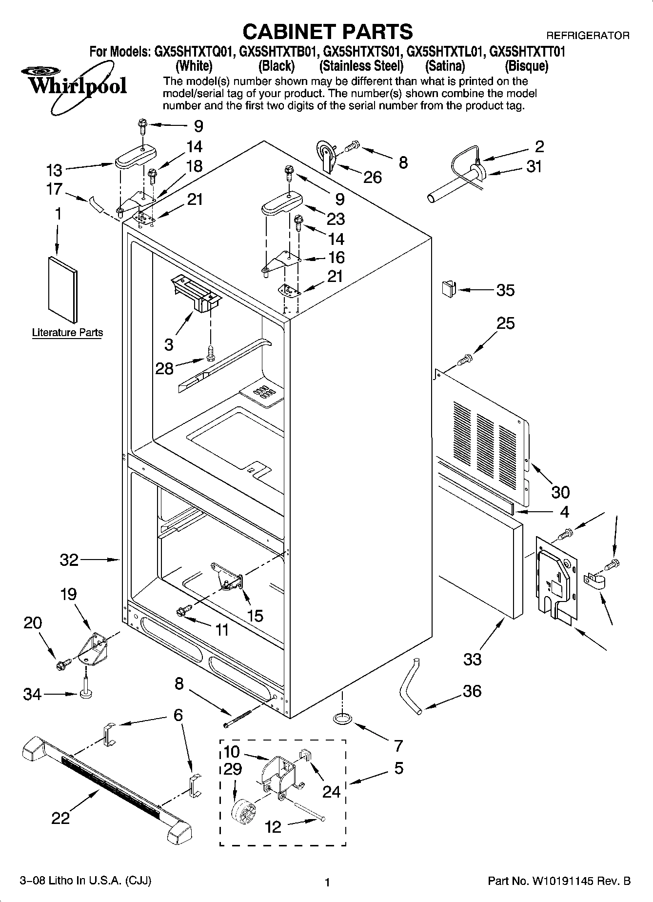 01 - CABINET PARTS