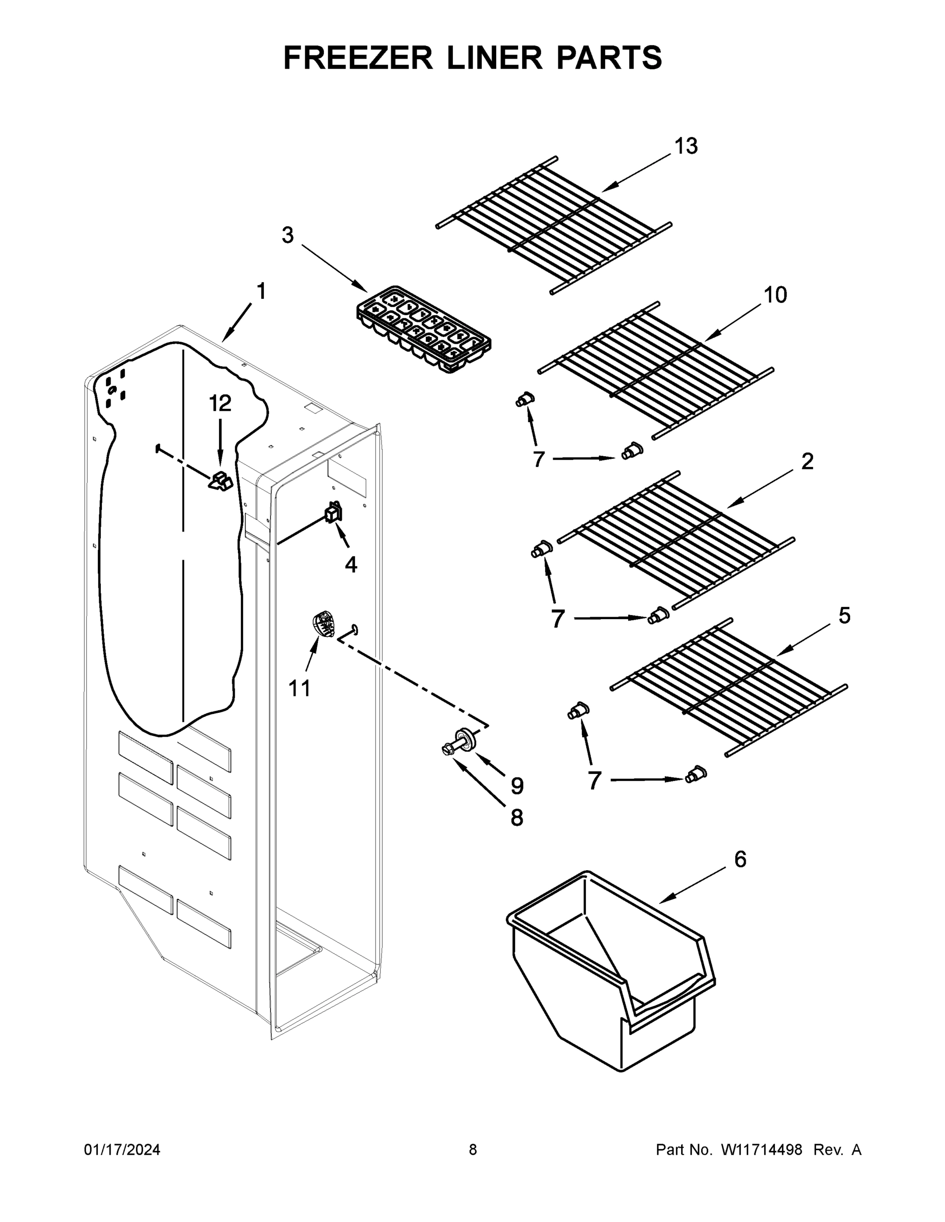 05 - FREEZER LINER PARTS