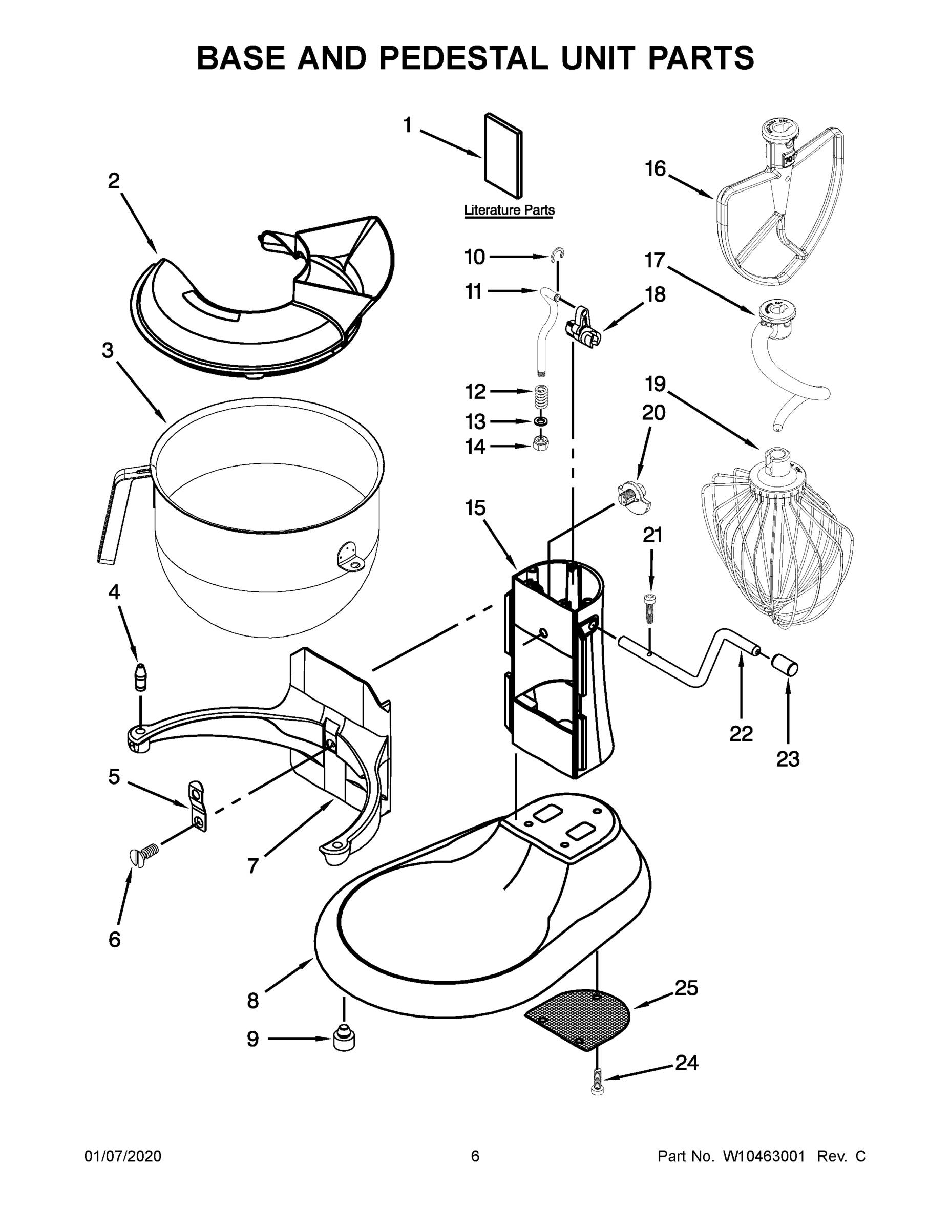 04 - BASE AND PEDESTAL UNIT PARTS