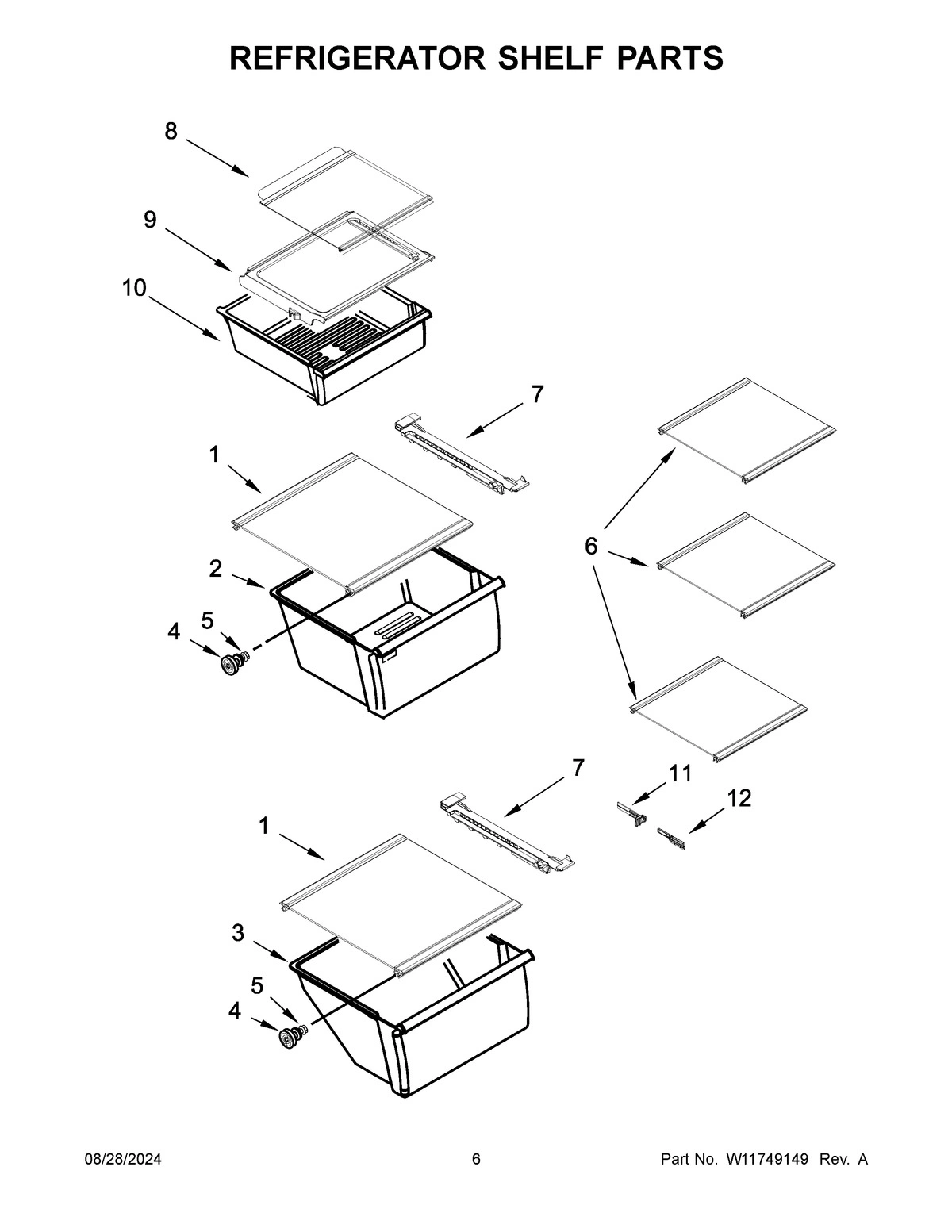 04 - REFRIGERATOR SHELF PARTS