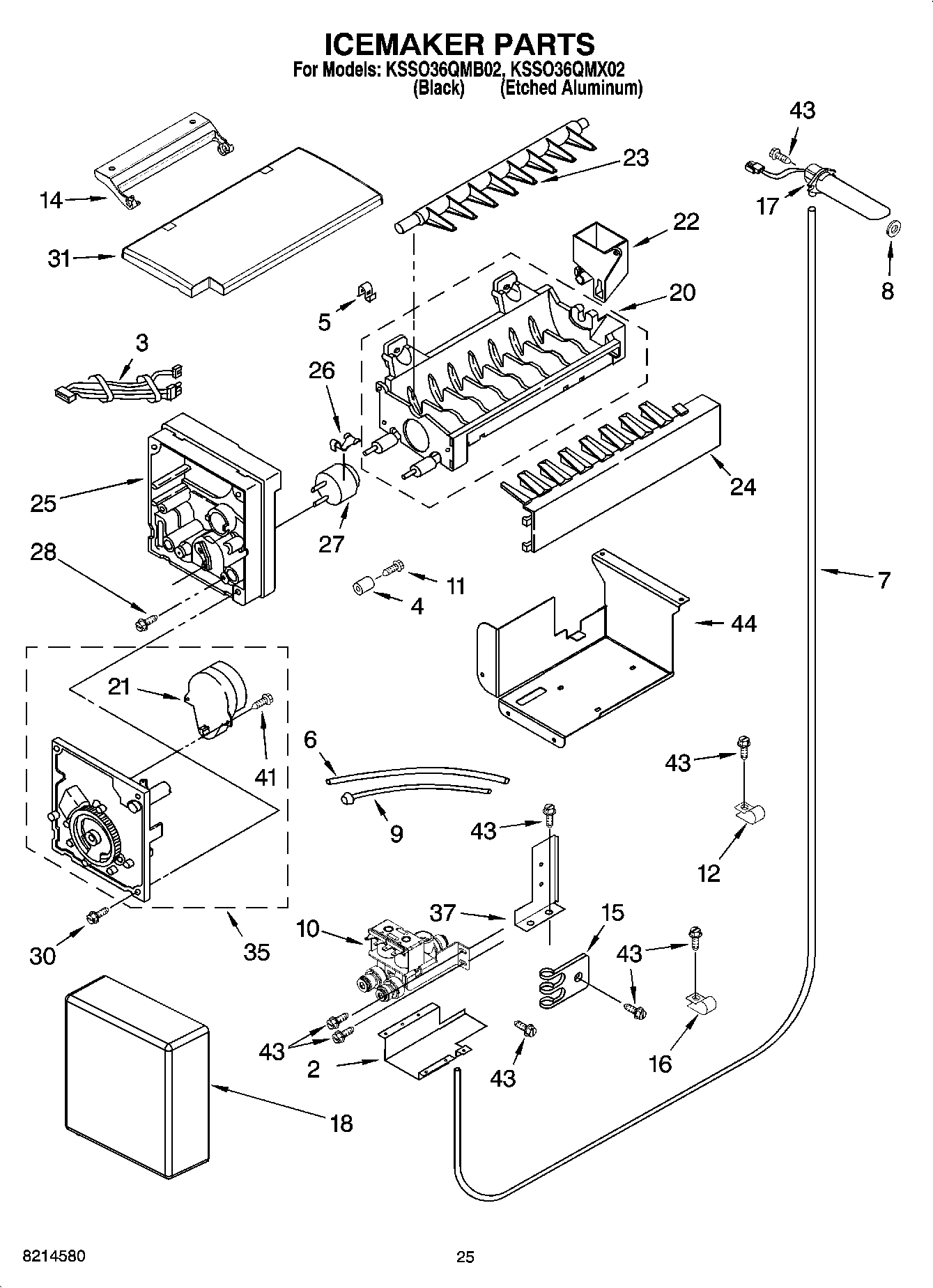 15 - ICEMAKER PARTS