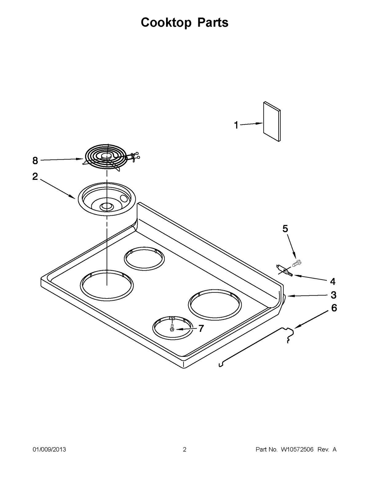 01 - COOKTOP PARTS