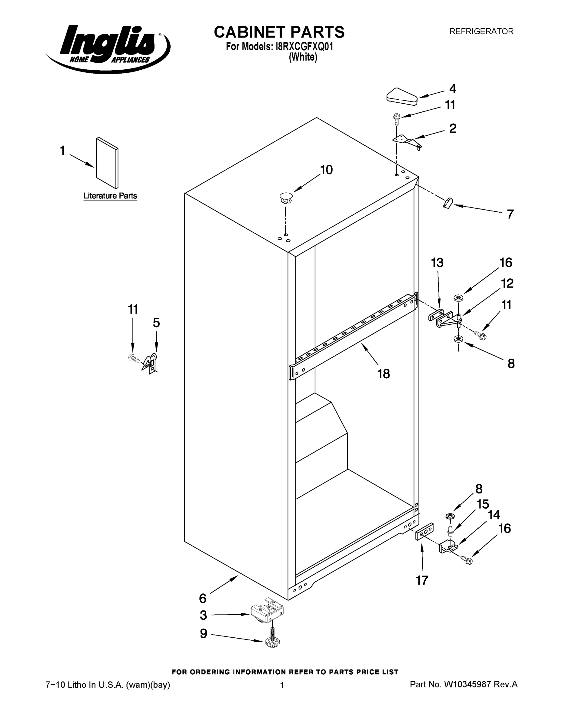 01 - CABINET PARTS