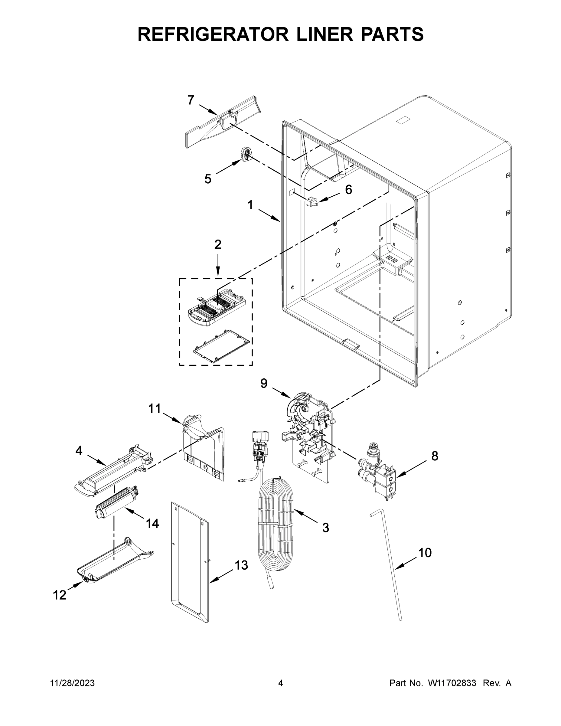 03 - REFRIGERATOR LINER PARTS