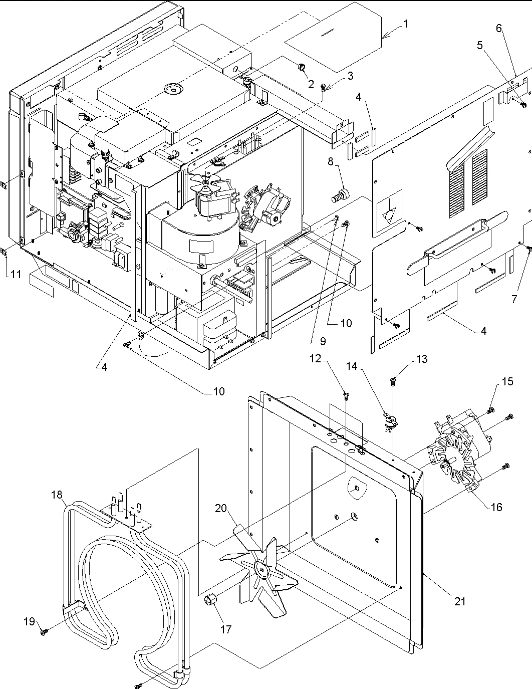 09 - REAR ACCESS PANEL & HEATER BOX ASSEMBLY