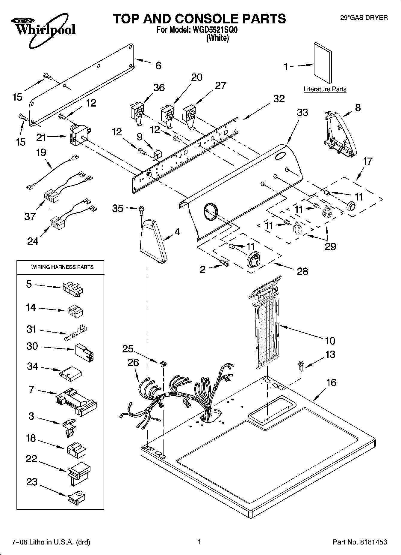 01 - TOP AND CONSOLE PARTS